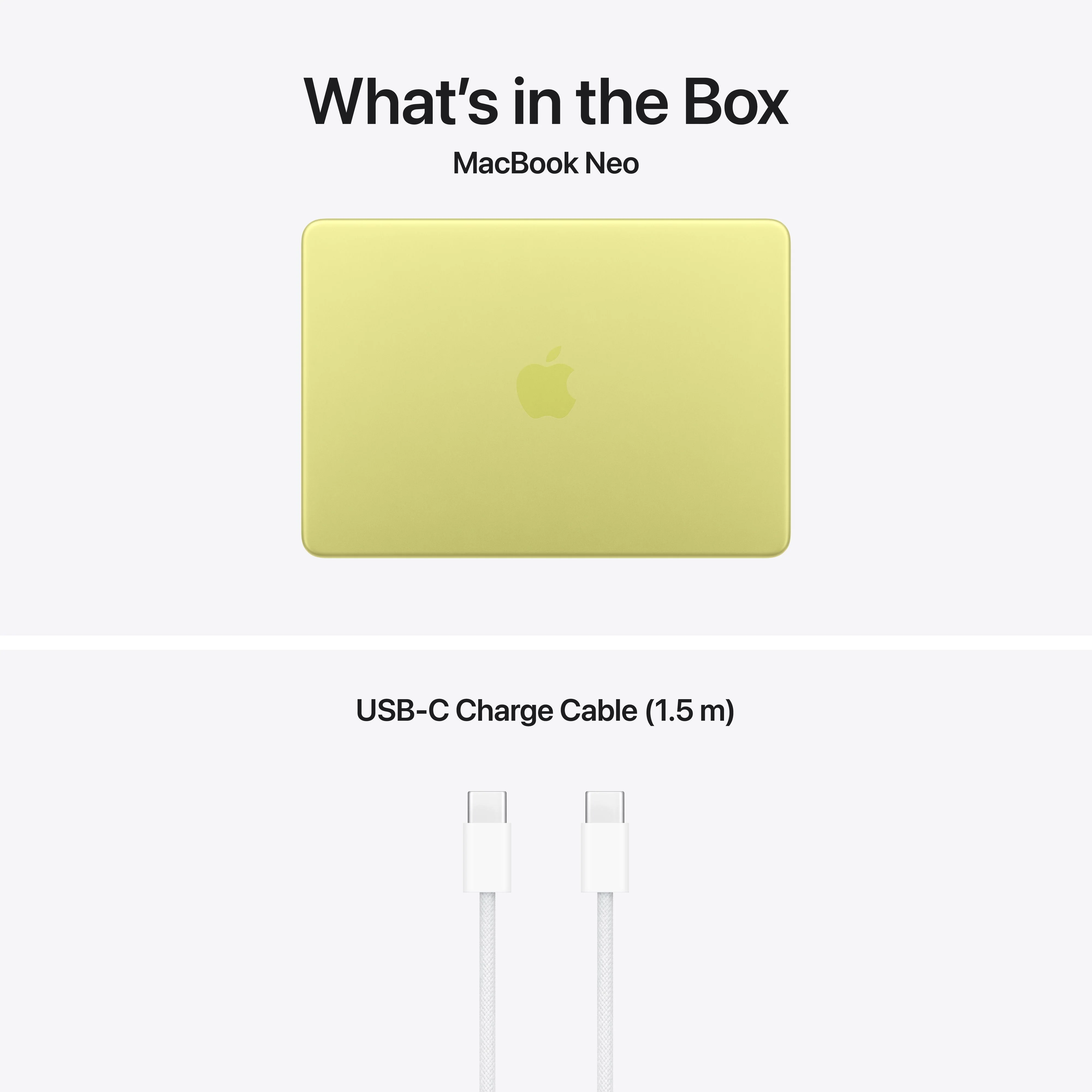 MacBook Neo de 13 polegadas: Processador A16 Pro da Apple com CPU 6‑Core e GPU 5‑Core, Magic Keyboard com Touch ID, 512 GB SSD - Cítrico - Image 10