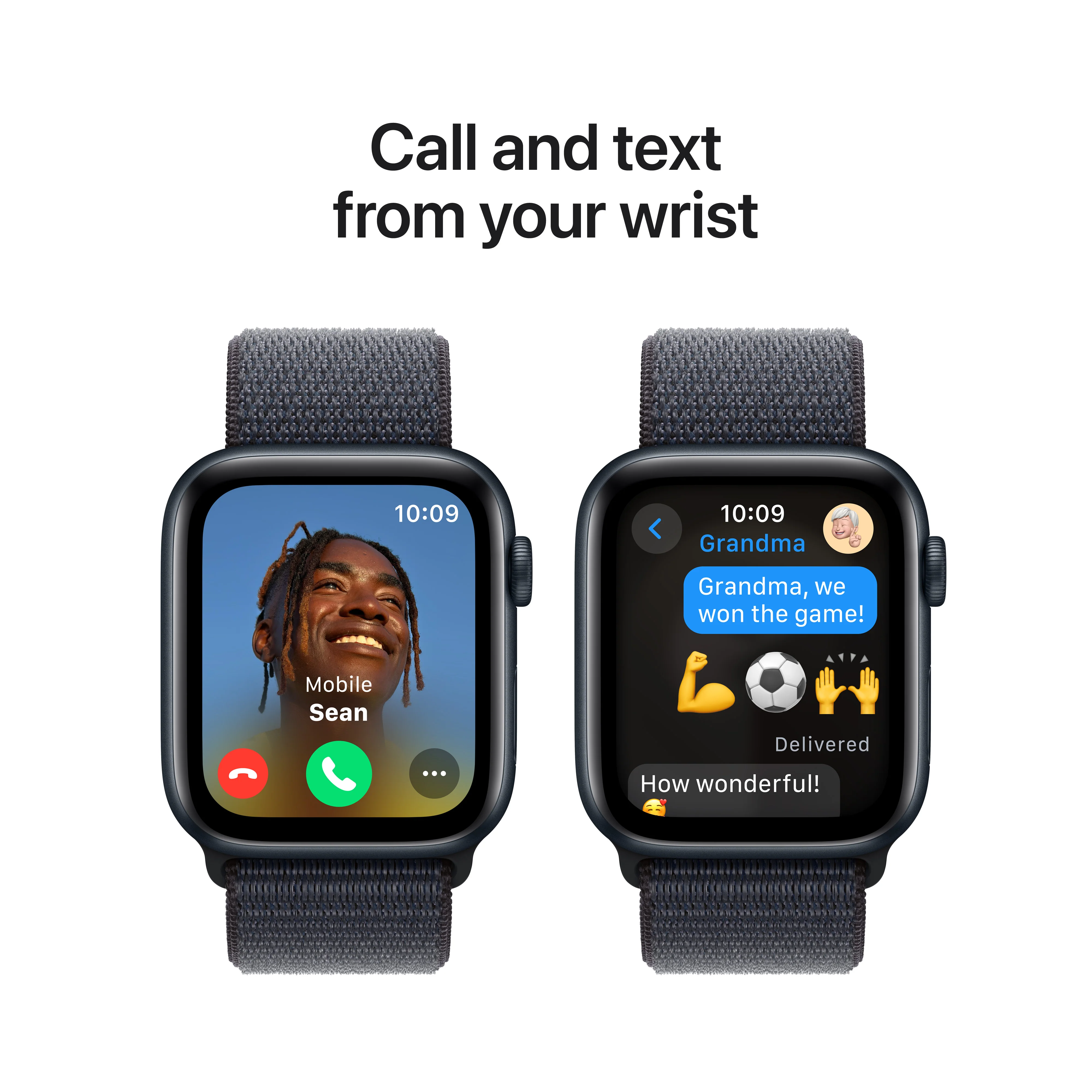 Apple Watch SE GPS, Caixa em alumínio meia‑noite de 44 mm com Loop desportiva tinto - Image 4