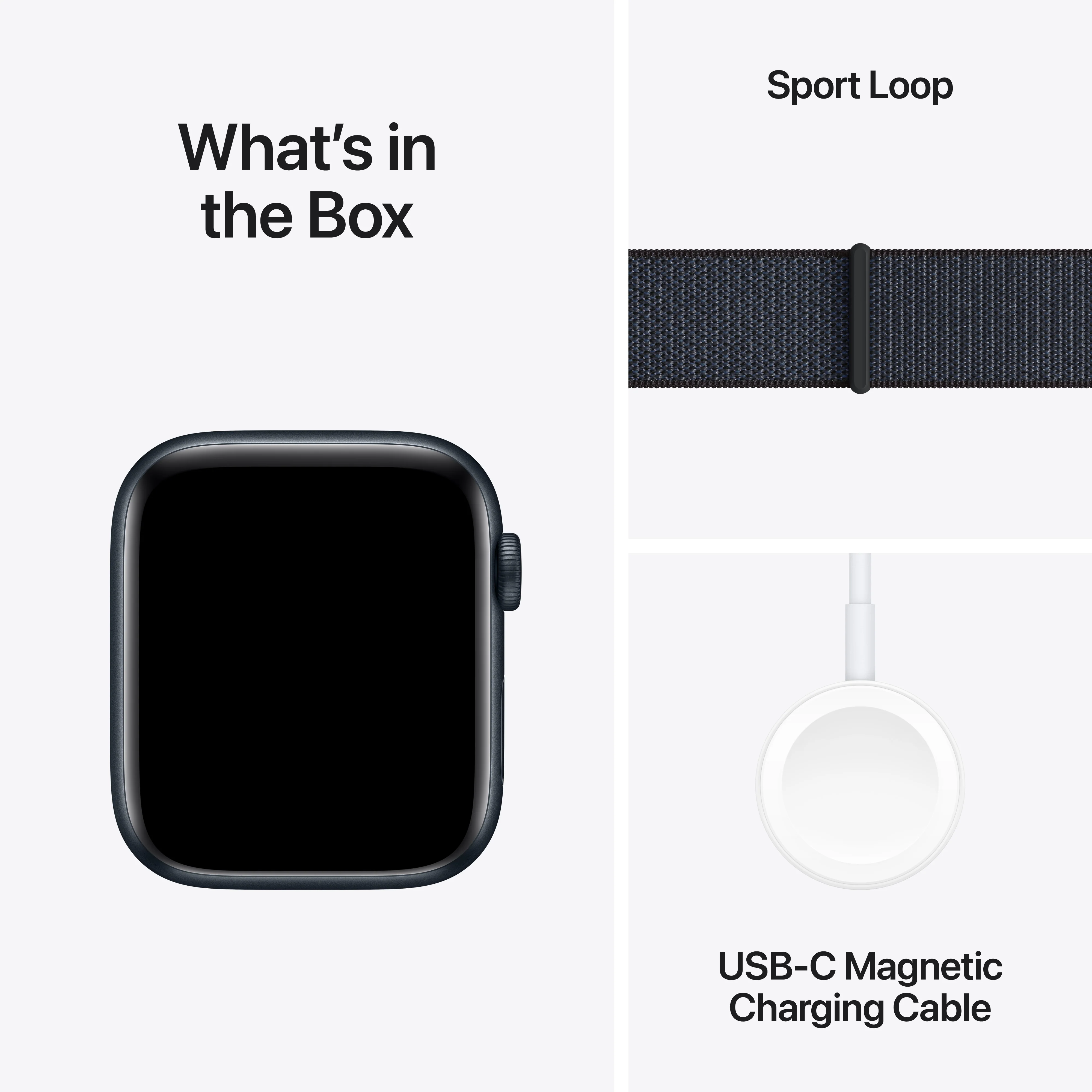 Apple Watch SE GPS, Caixa em alumínio meia‑noite de 44 mm com Loop desportiva tinto - Image 7
