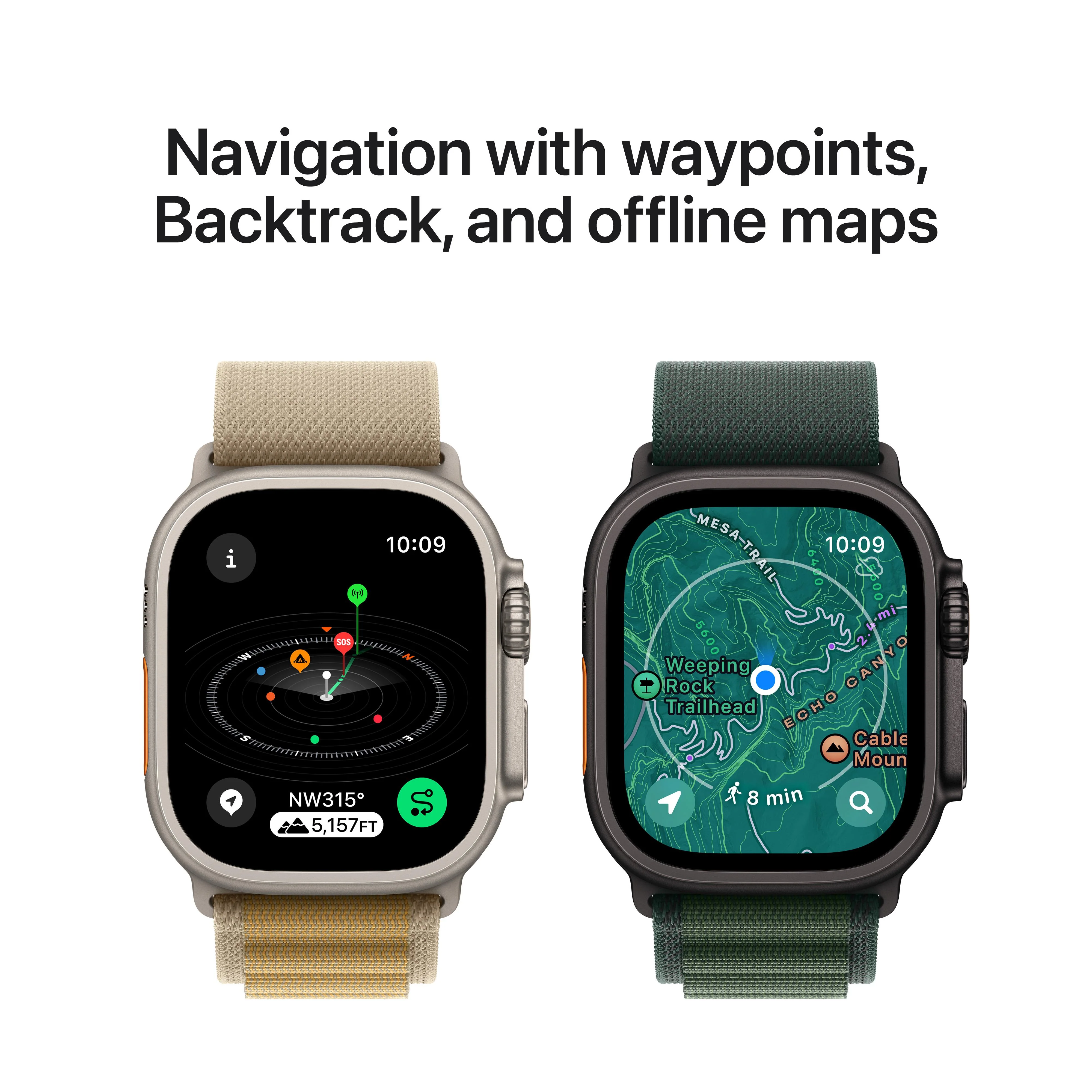Apple Watch Ultra 2 GPS + Cellular, Caixa em titânio preto de 49 mm com Bracelete Ocean preta - Image 6