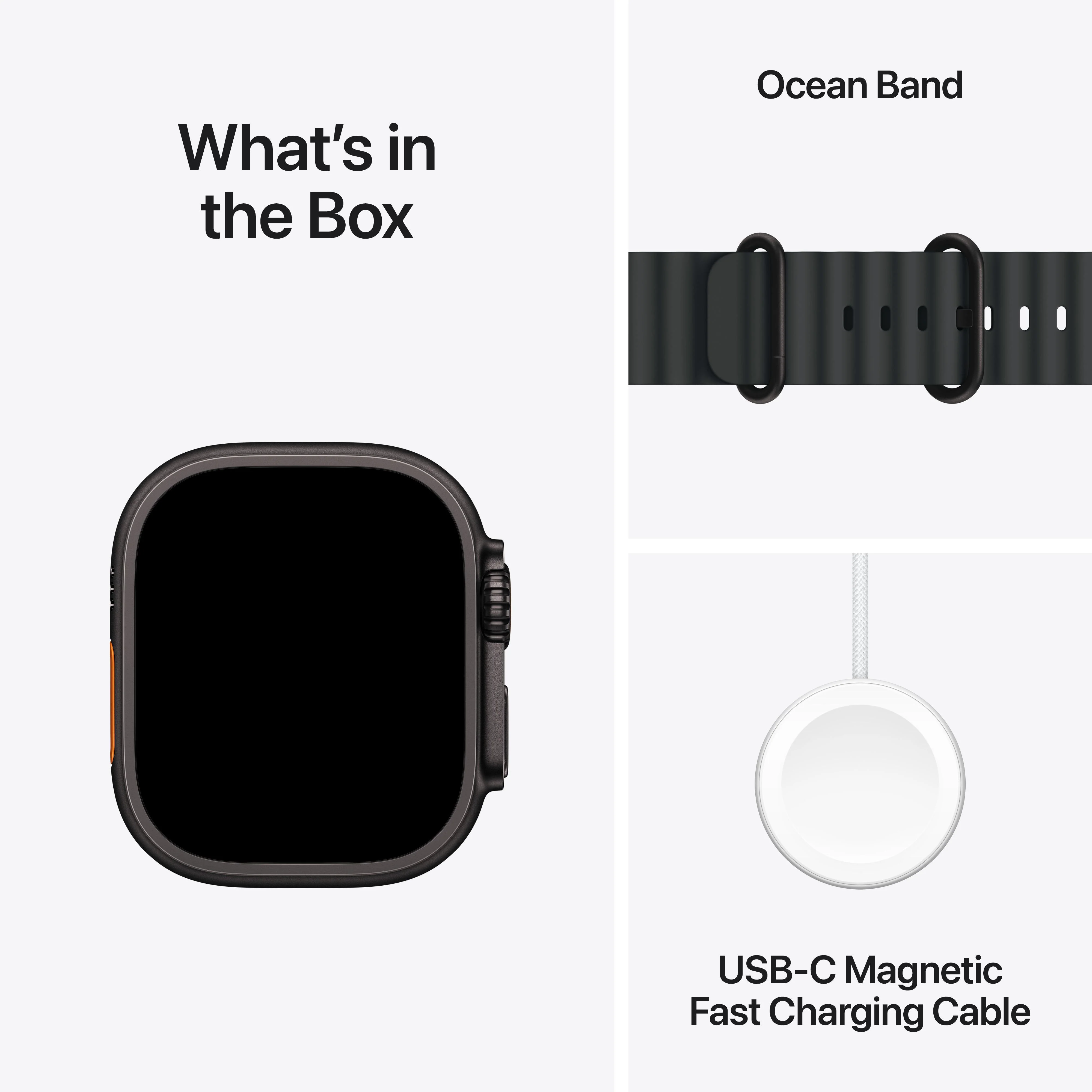 Apple Watch Ultra 2 GPS + Cellular, Caixa em titânio preto de 49 mm com Bracelete Ocean preta - Image 9