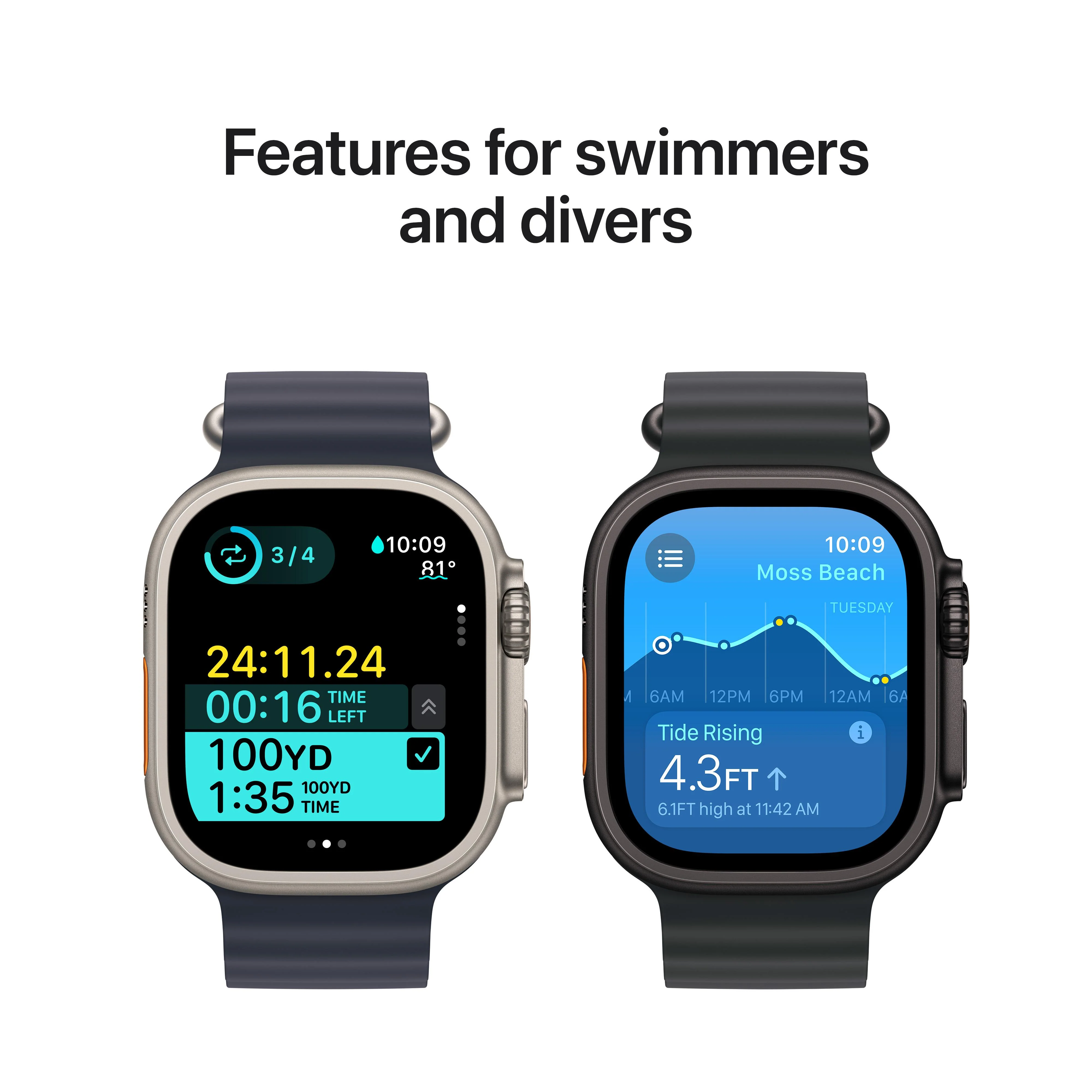 Apple Watch Ultra 2 GPS + Cellular, Caixa em titânio natural de 49 mm com Loop Trail azul ‑ S/M - Image 5