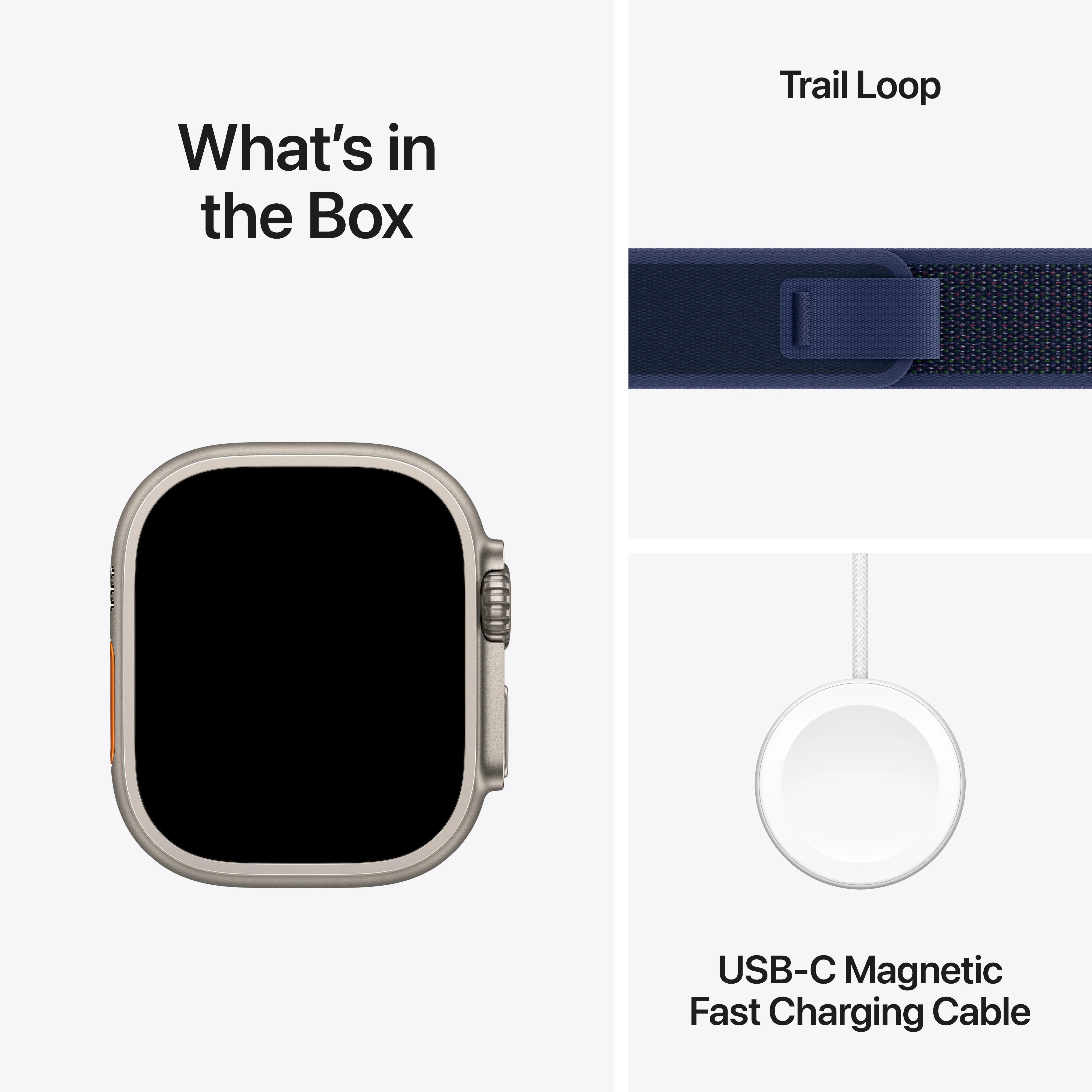 Apple Watch Ultra 2 GPS + Cellular, Caixa em titânio natural de 49 mm com Loop Trail azul ‑ S/M - Image 9