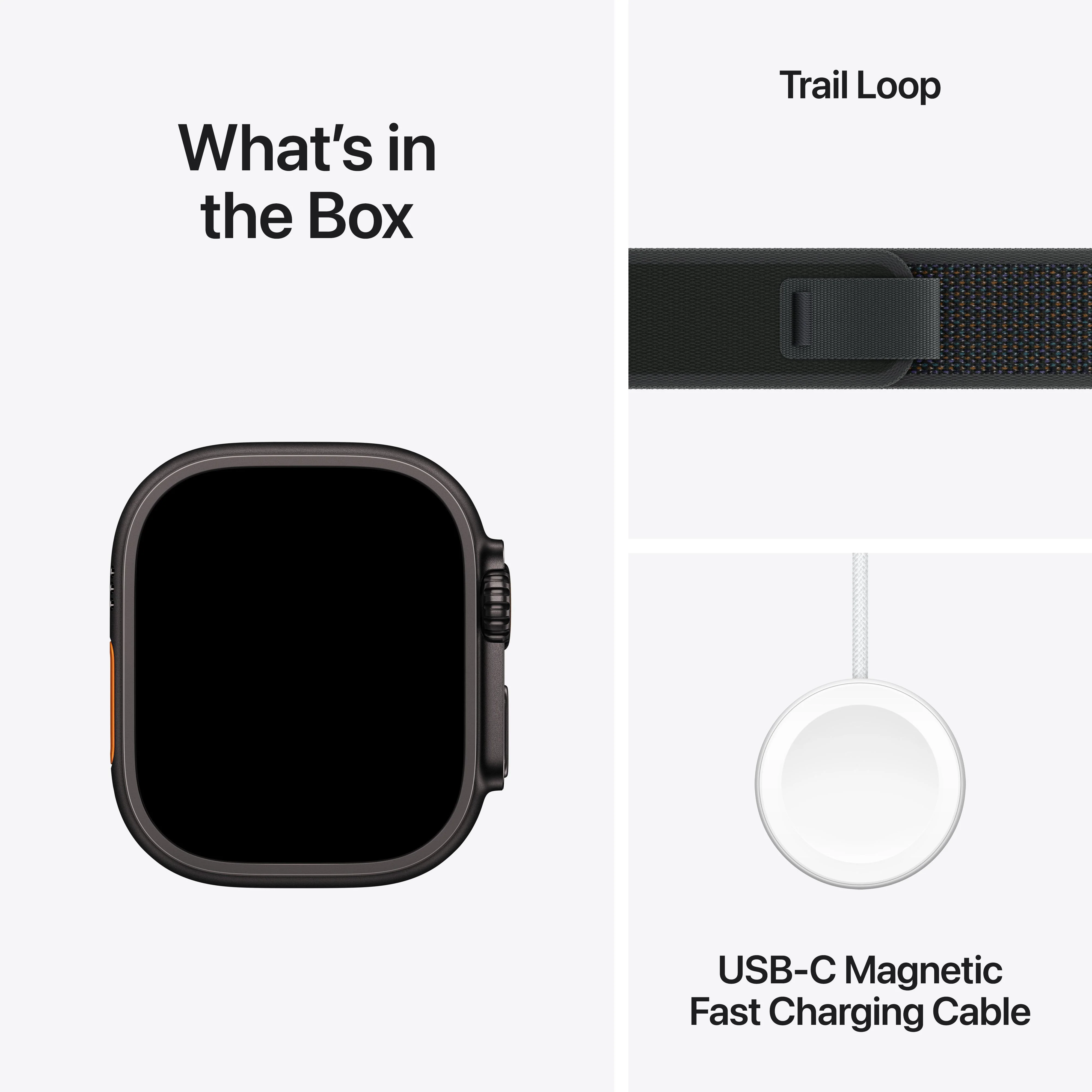 Apple Watch Ultra 2 GPS + Cellular, Caixa em titânio preto de 49 mm com Loop Trail preta ‑ M/L - Image 9