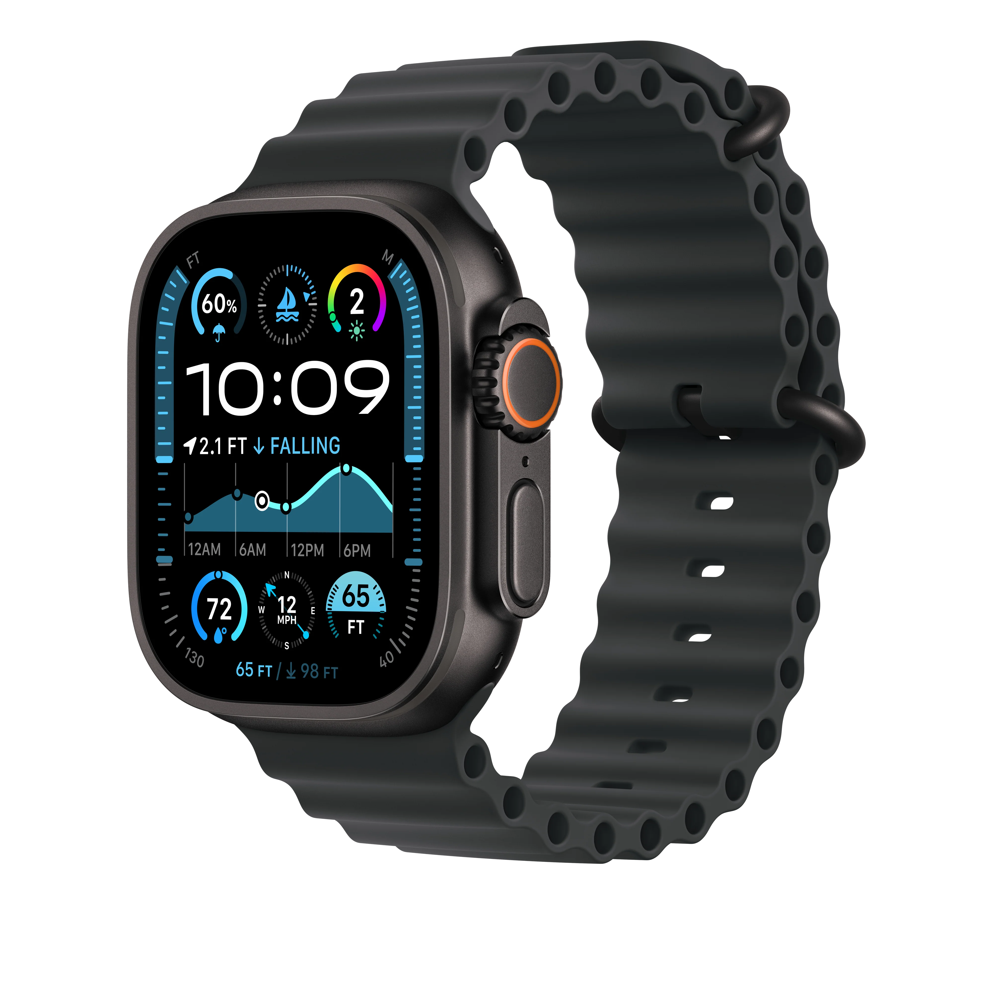 Extensão para Bracelete Ocean preta de 49 mm - Titânio preto - Image 2
