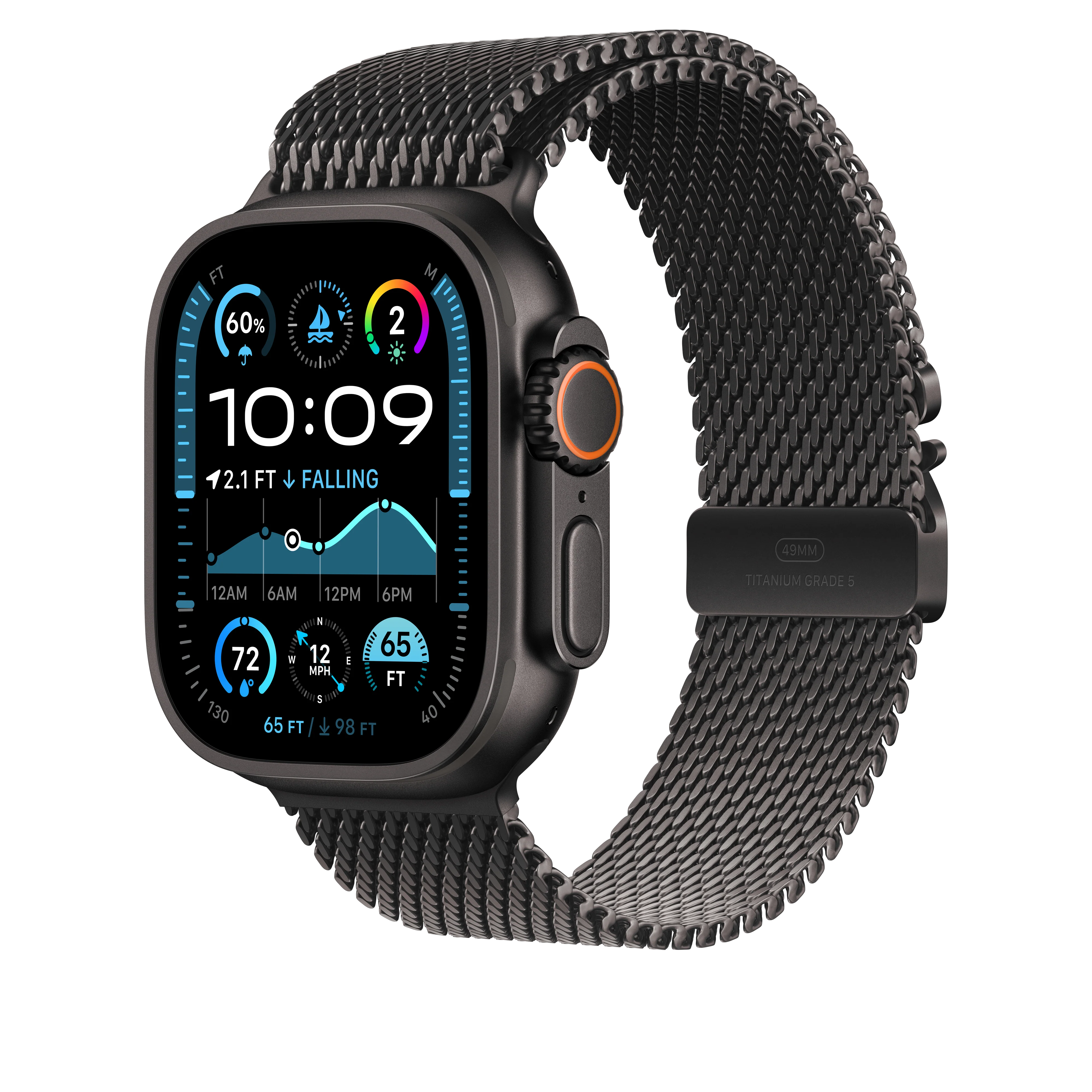 Loop milanesa em titânio preto de 49 mm - M - Image 2