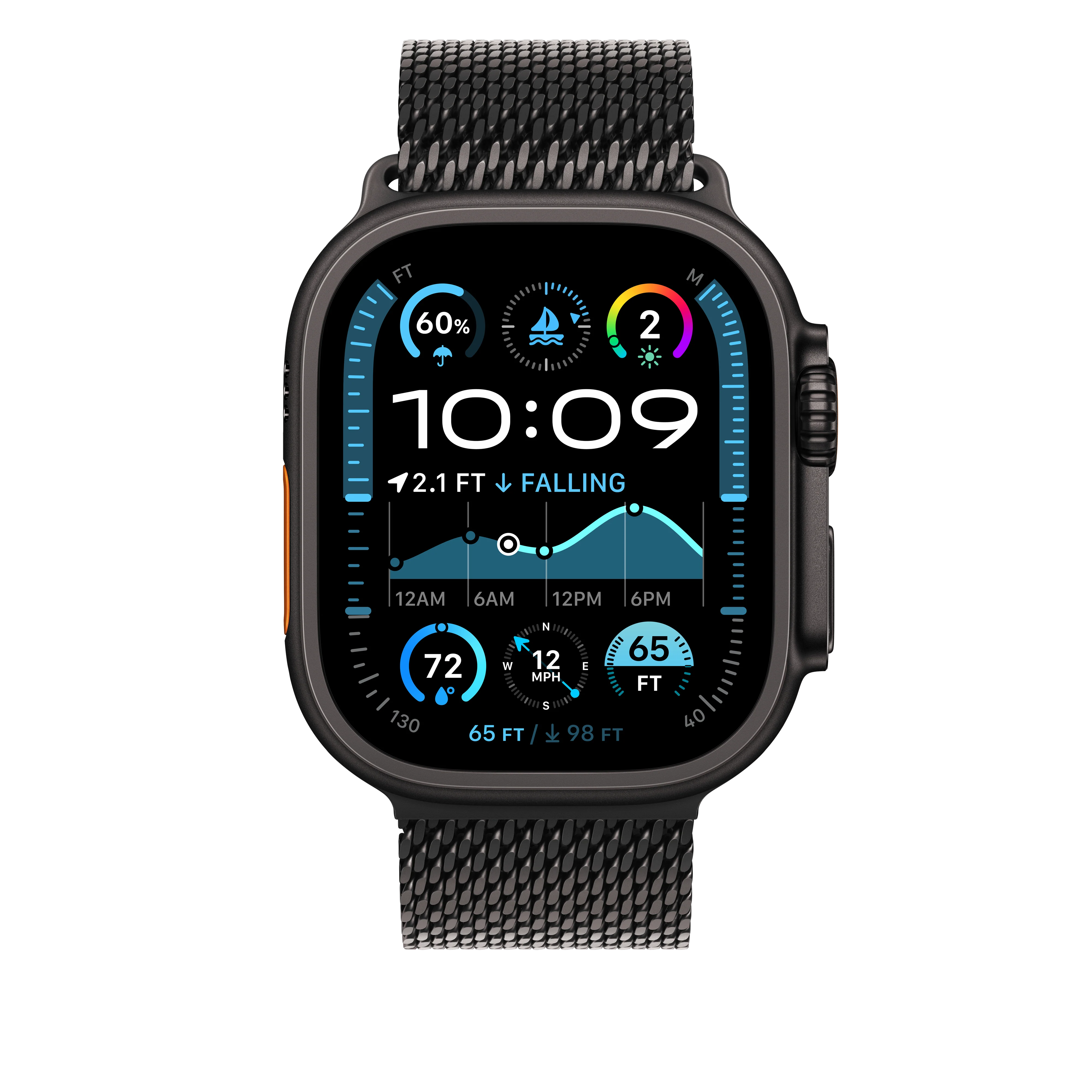 Loop milanesa em titânio preto de 49 mm - M - Image 3