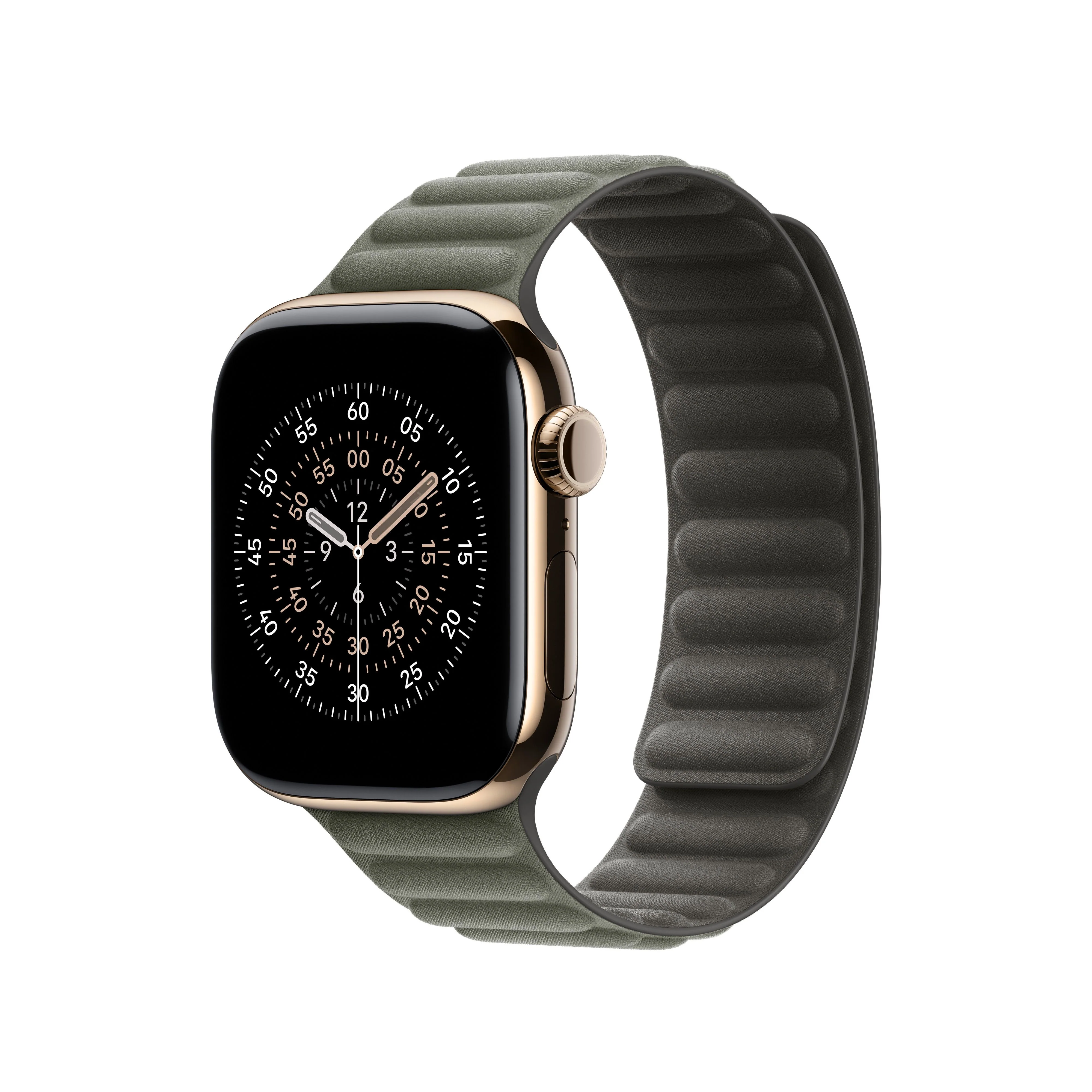 Bracelete de elos magnética cinza-sálvia de 42 mm - M/L