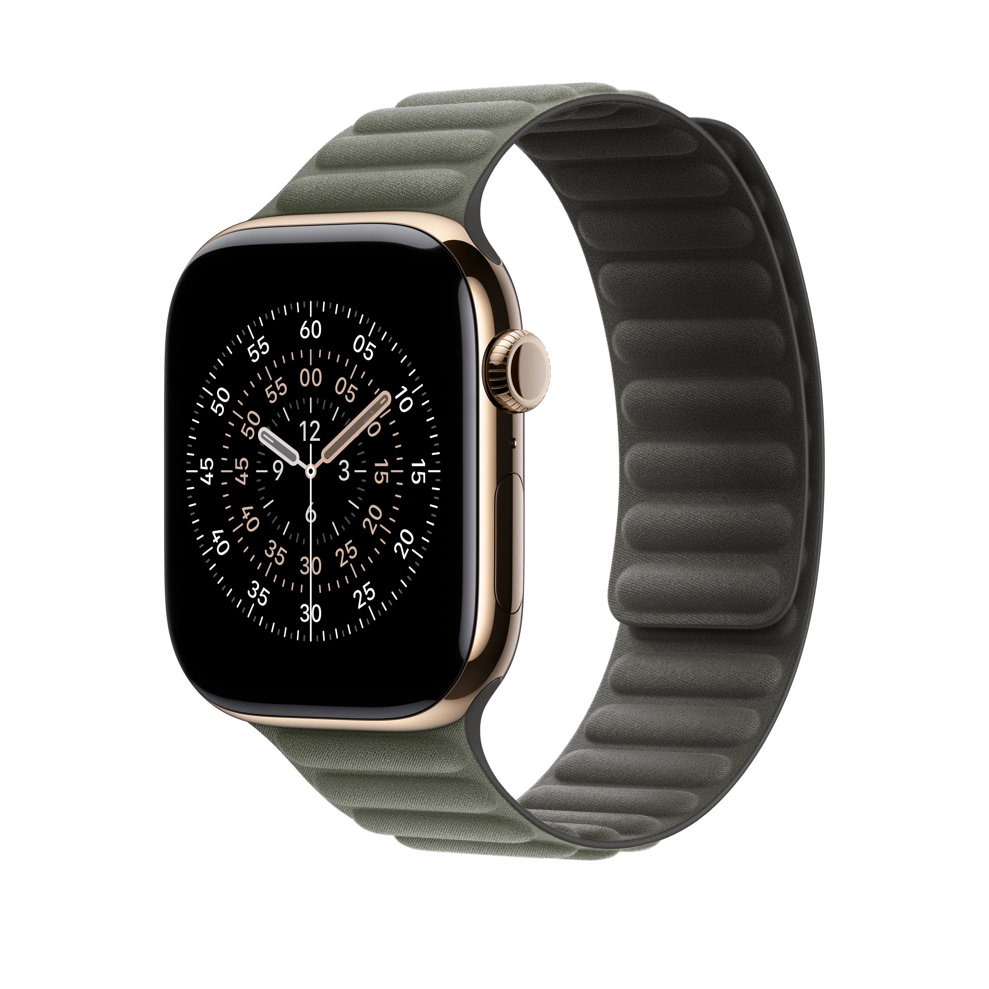 Bracelete de elos magnética cinza-sálvia de 46 mm - S/M