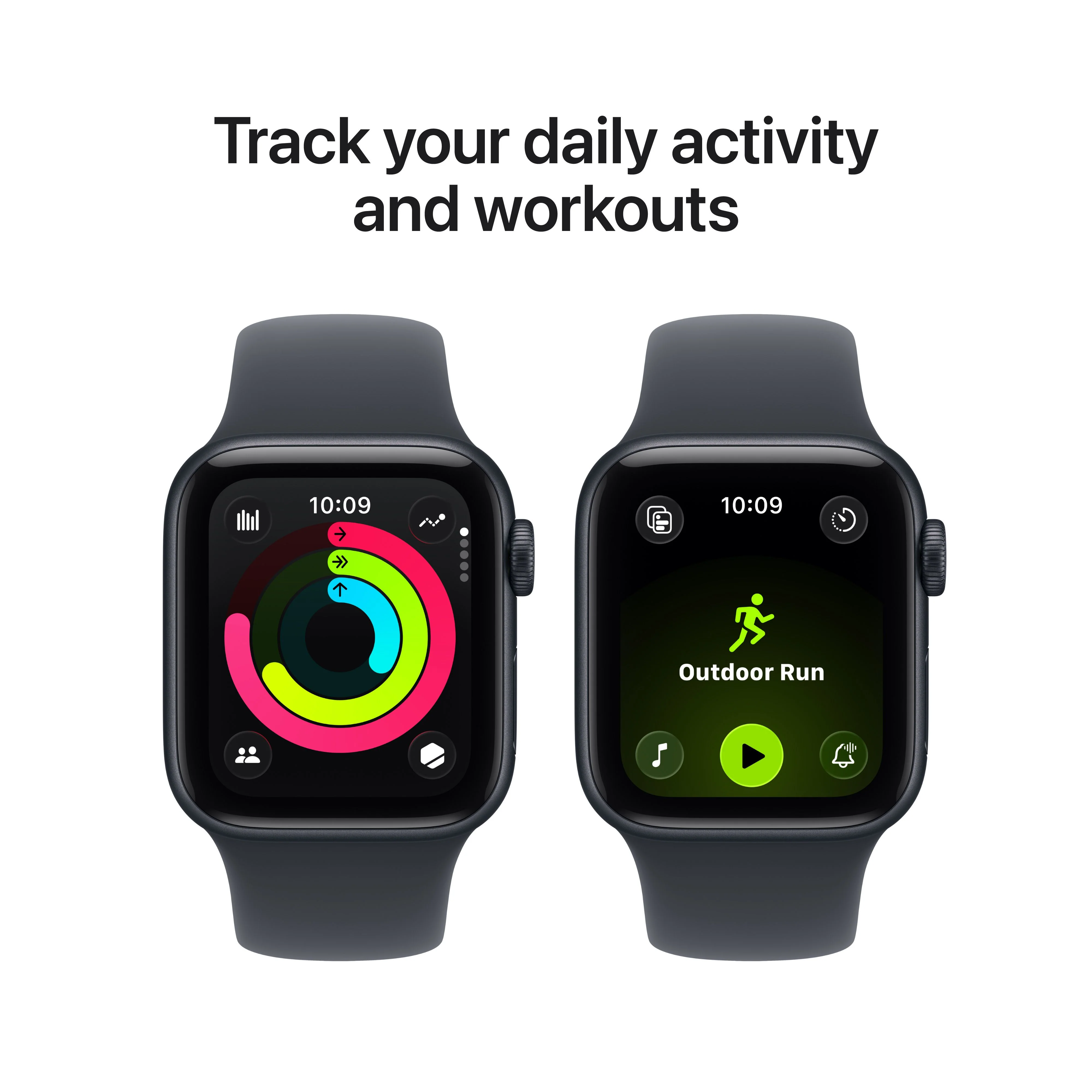 Apple Watch SE 3 GPS + Cellular, Caixa em alumínio meia‑noite de 40 mm com Bracelete desportiva meia‑noite - M/L - Image 6