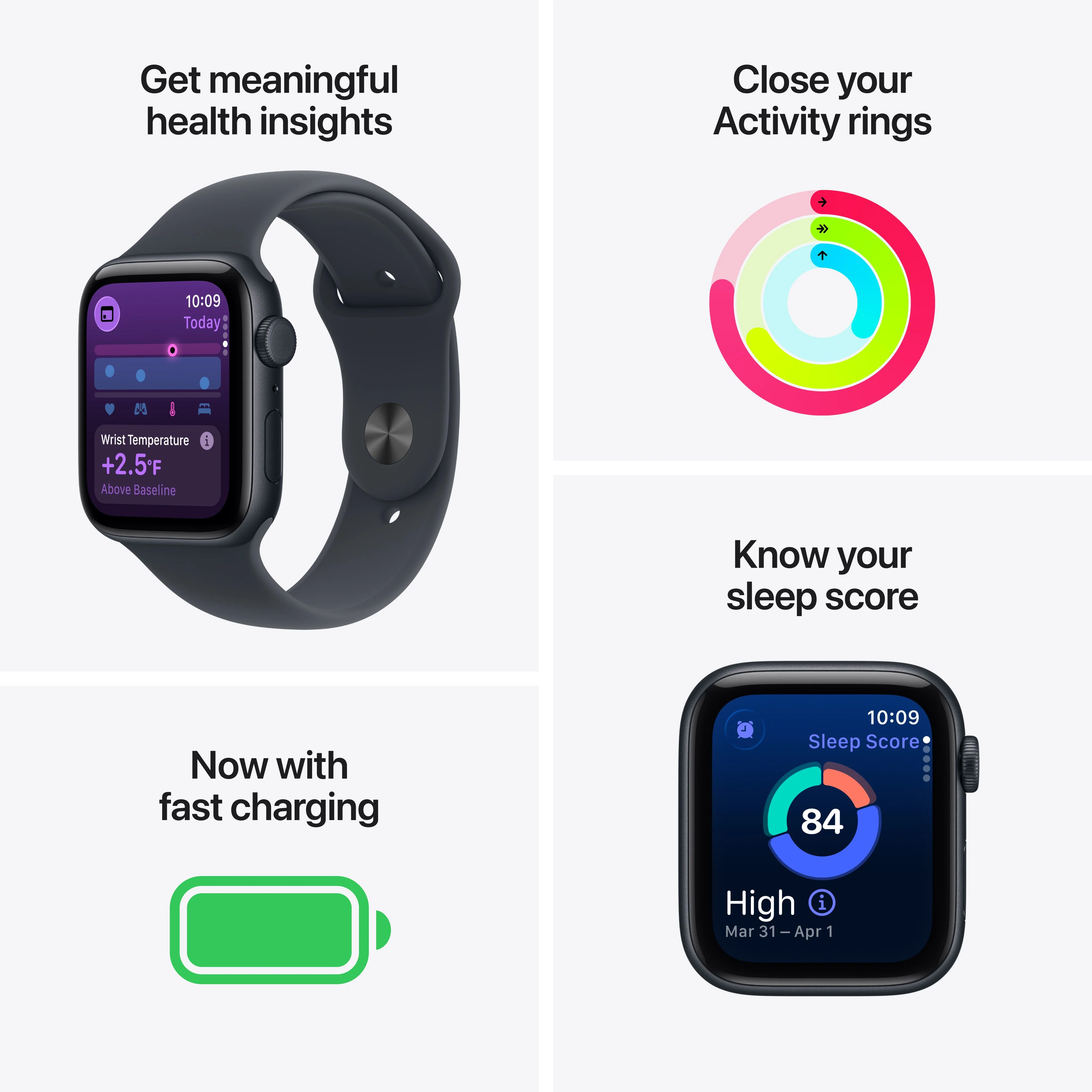 Apple Watch SE 3 GPS + Cellular, Caixa em alumínio luz das estrelas de 44 mm com Bracelete desportiva luz das estrelas - M/L - Image 3