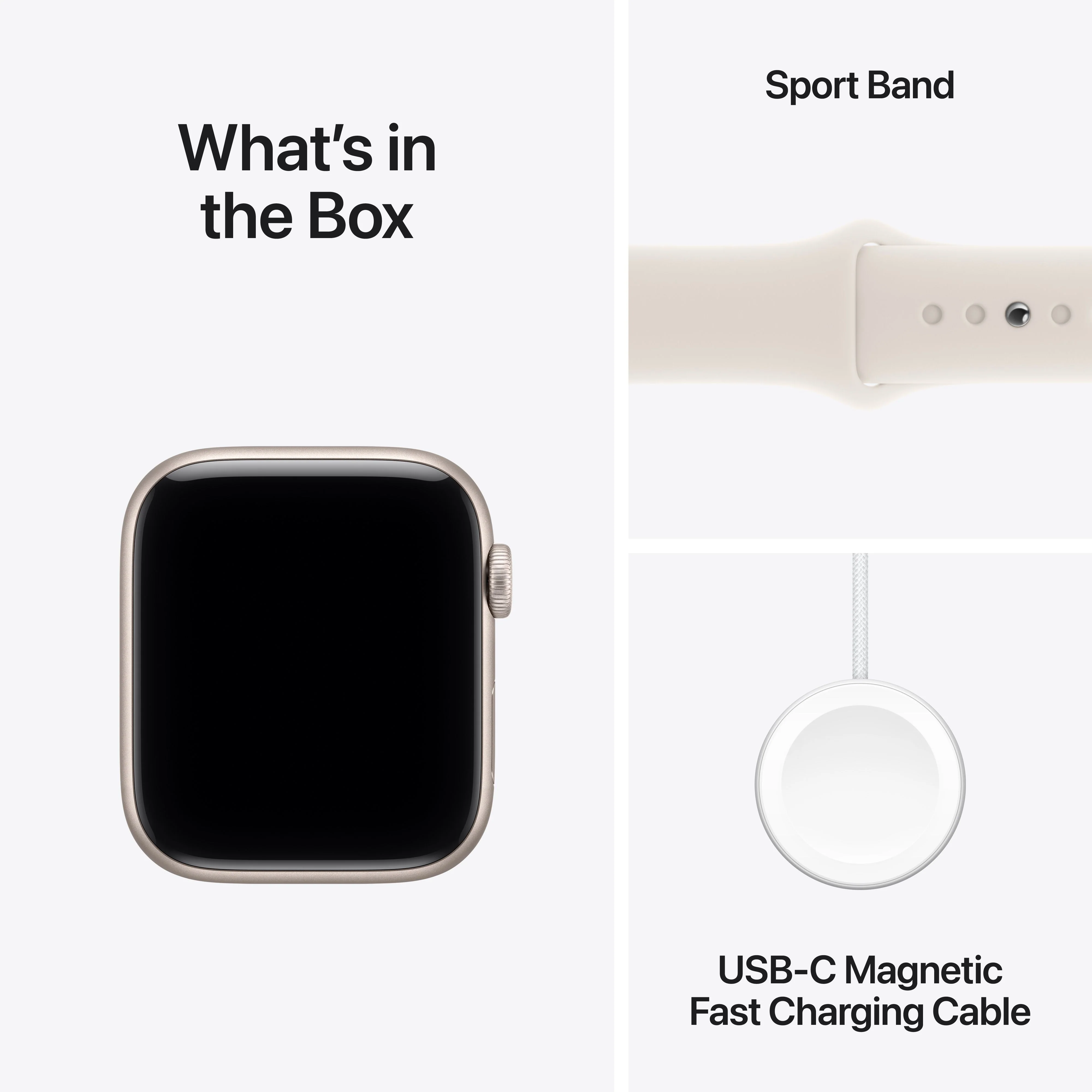 Apple Watch SE 3 GPS + Cellular, Caixa em alumínio luz das estrelas de 44 mm com Bracelete desportiva luz das estrelas - M/L - Image 8