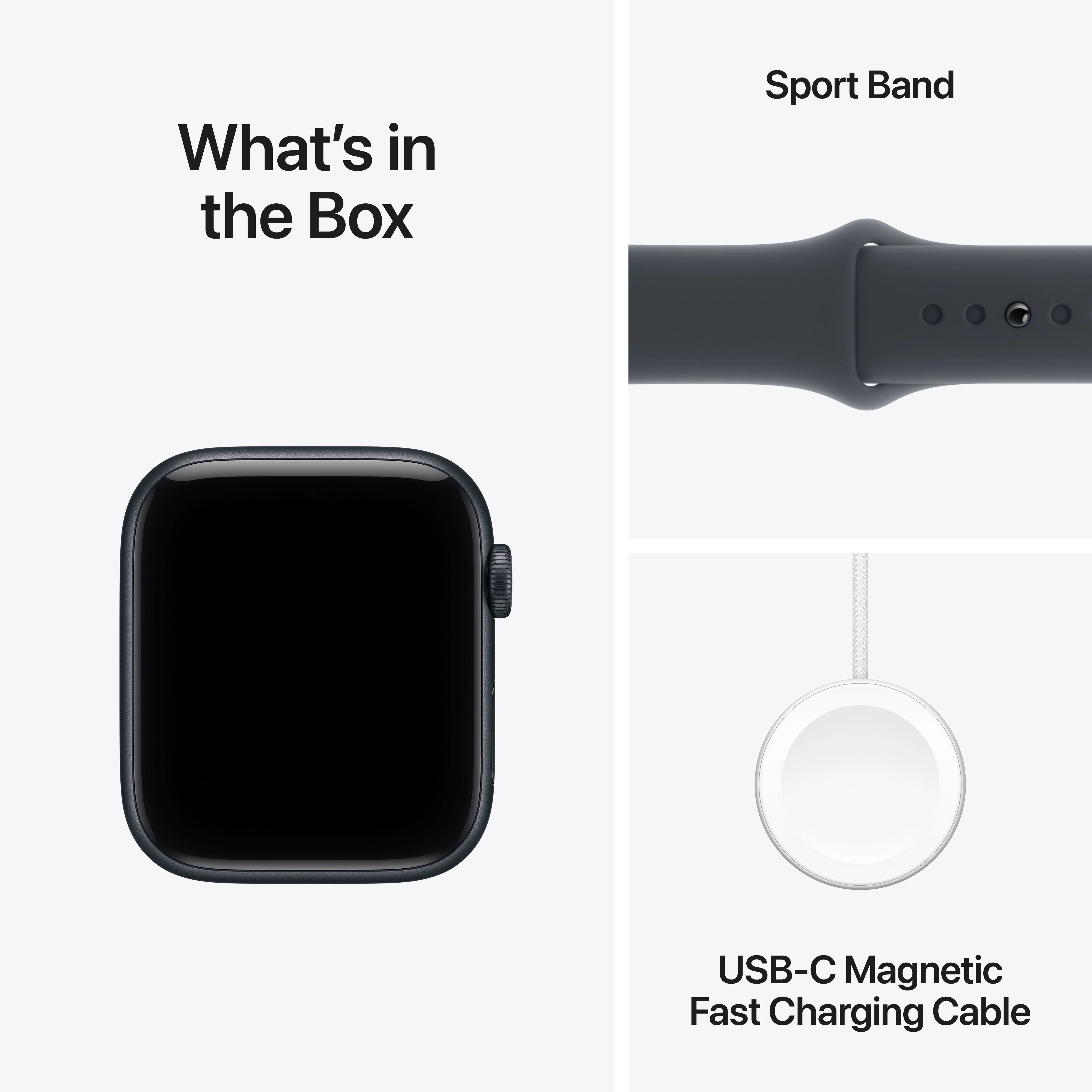 Apple Watch SE 3 GPS + Cellular, Caixa em alumínio meia‑noite de 44 mm com Bracelete desportiva meia‑noite - S/M - Image 8
