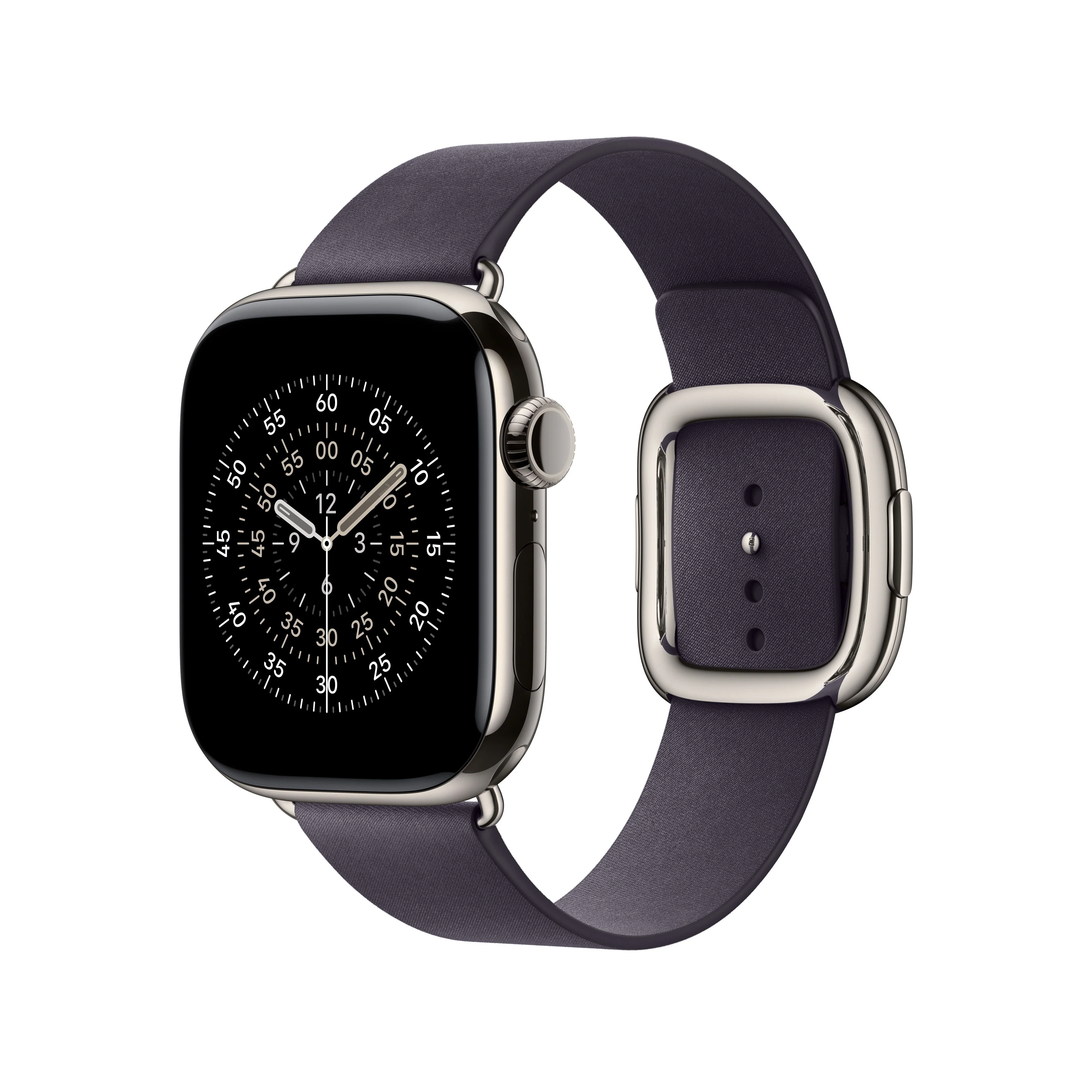 Bracelete com fivela moderna 42mm grande - Roxo meia-noite