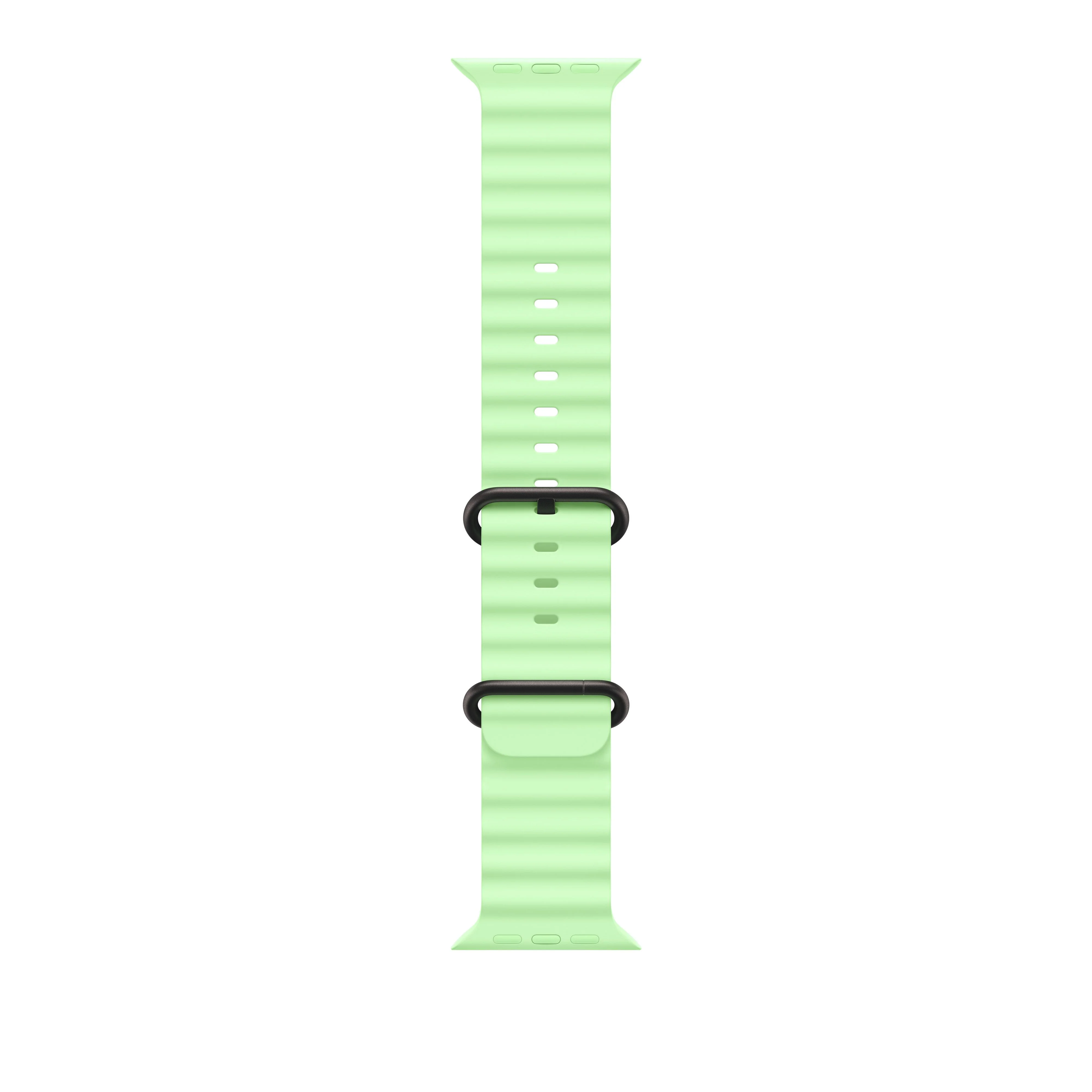 Bracelete Ocean verde‑néon de 49 mm - Titânio preto
