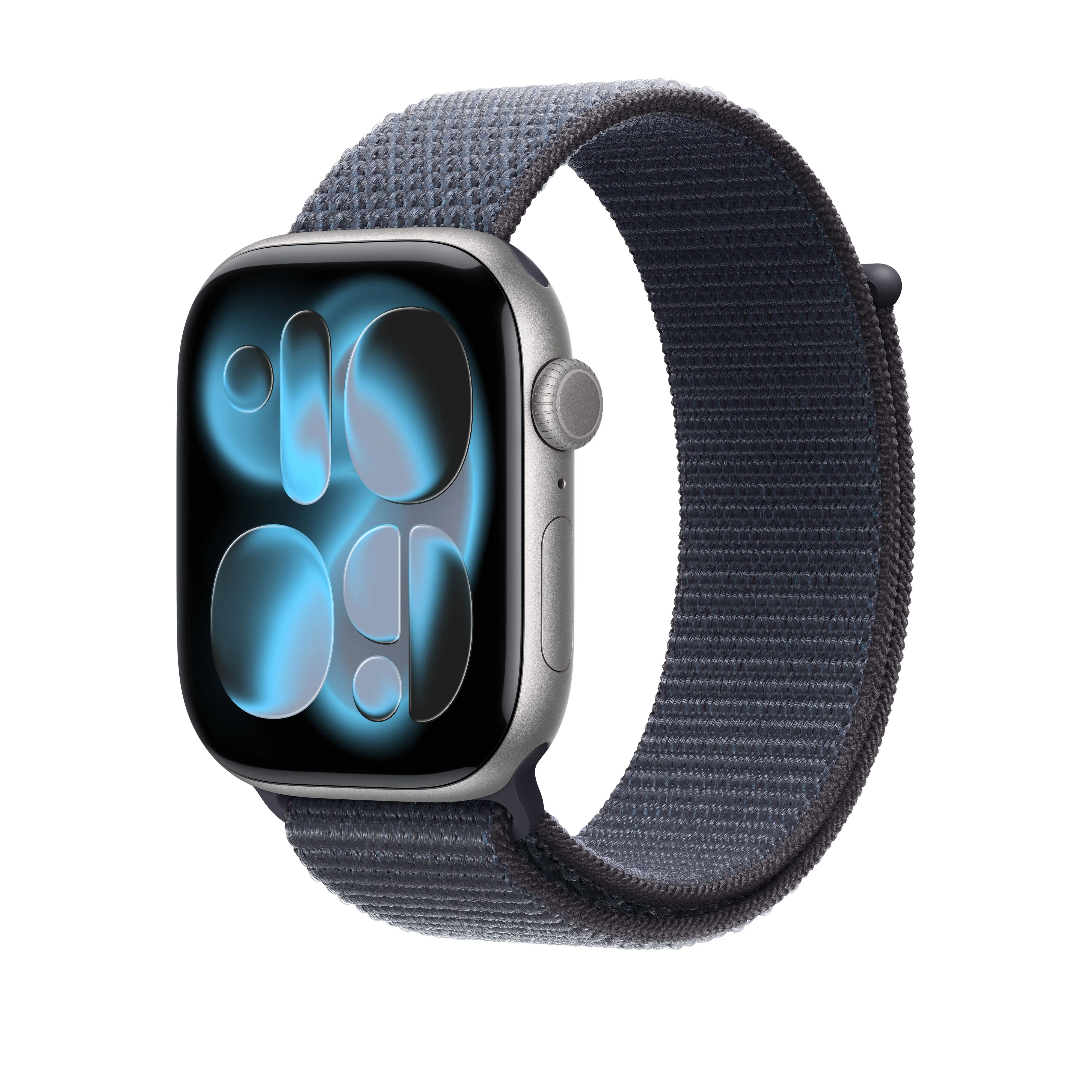 Loop desportiva azul‑âncora de 46 mm