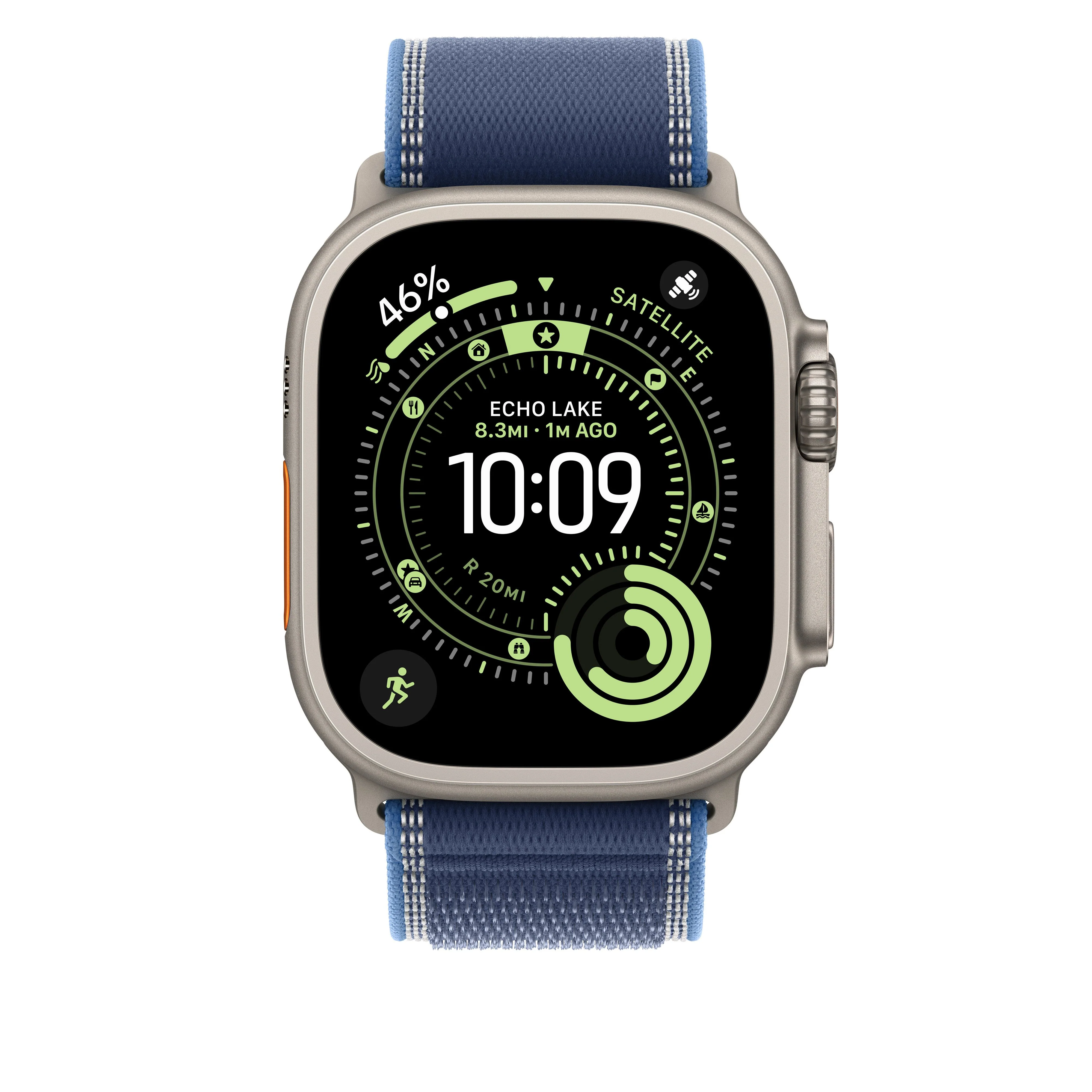 Loop Trail azul/azul‑vivo de 49 mm - M/L - Titânio natural - Image 3