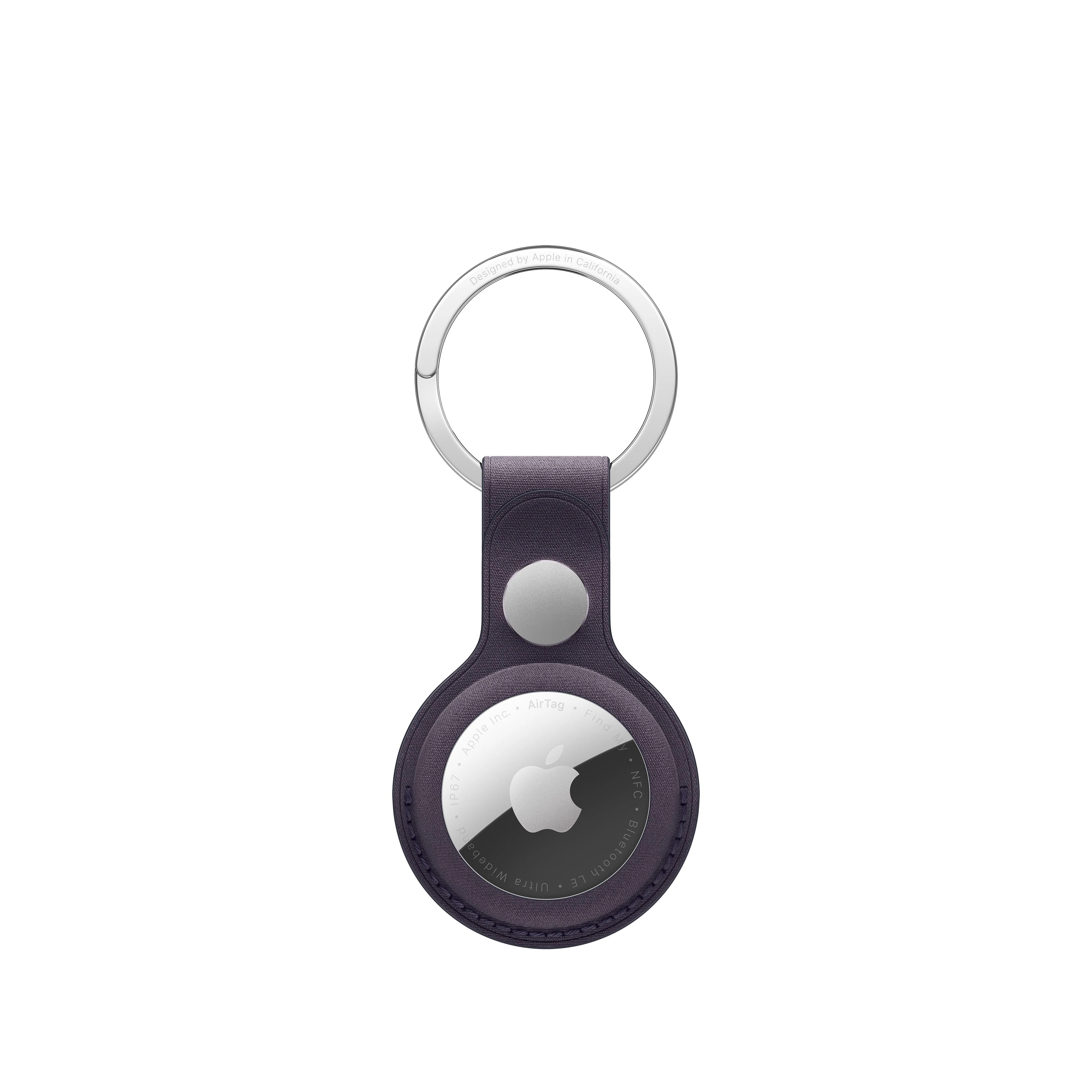Porta‑chaves em tecido FineWoven para AirTag - Roxo meia‑noite