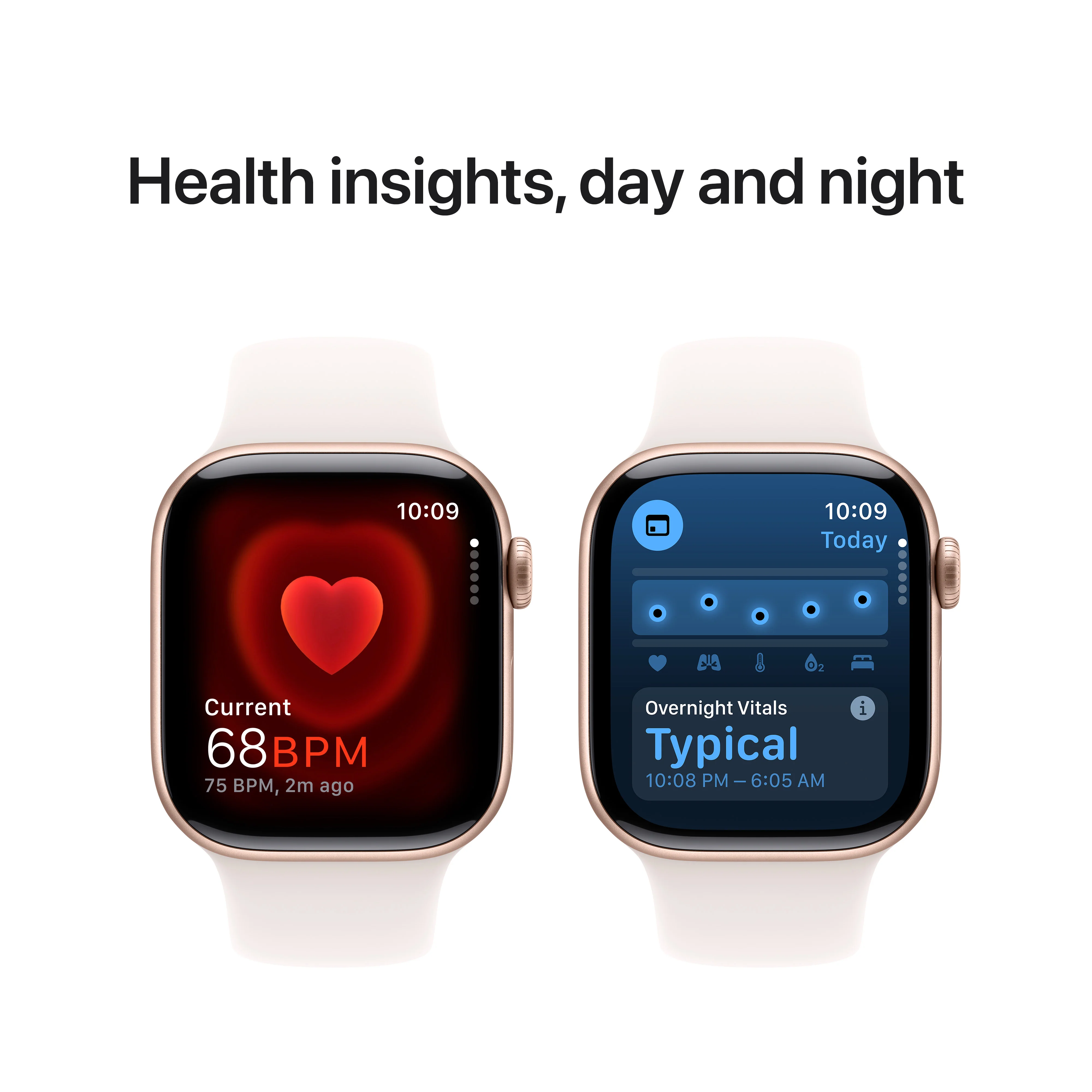 Apple Watch Series 10 GPS + Cellular, Caixa em alumínio rosa‑dourado de 42 mm com Bracelete desportiva rosa leve - S/M - Image 5