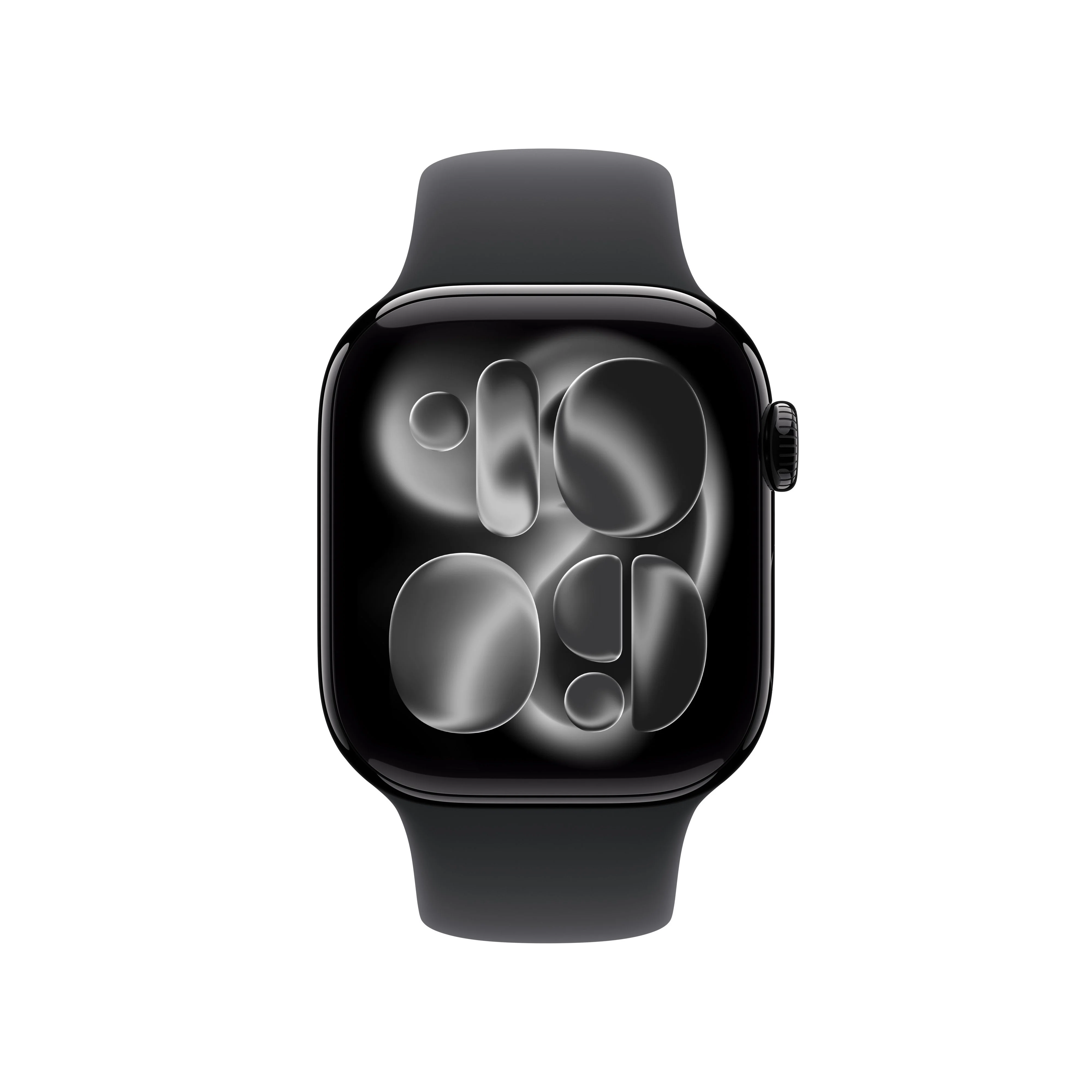 Apple Watch Series 11 GPS, Caixa em alumínio preto brilhante de 42 mm com Bracelete desportiva preta - S/M - Image 2