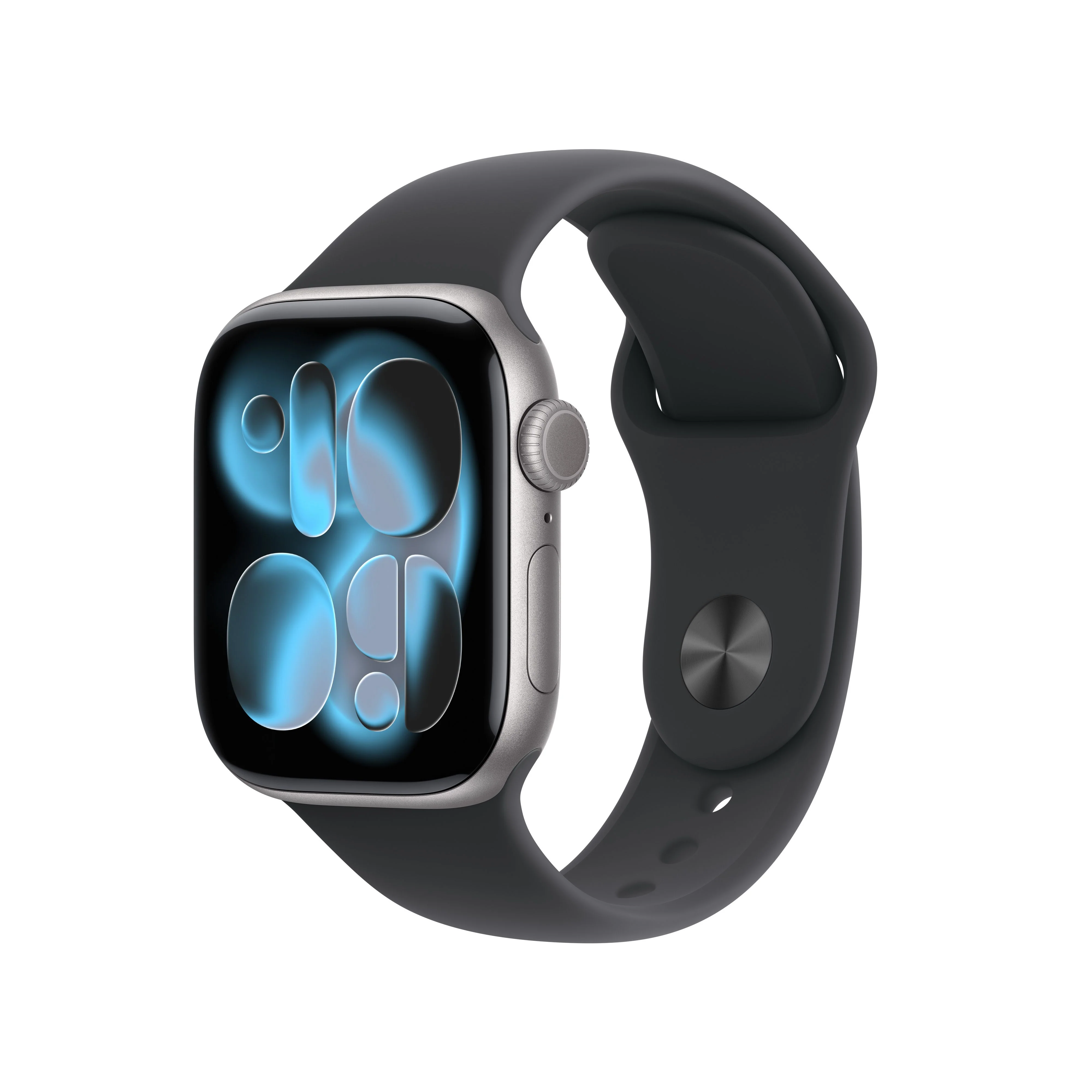 Apple Watch Series 11 GPS + Cellular, Caixa em alumínio cinzento sideral de 42 mm com Bracelete desportiva preta - S/M