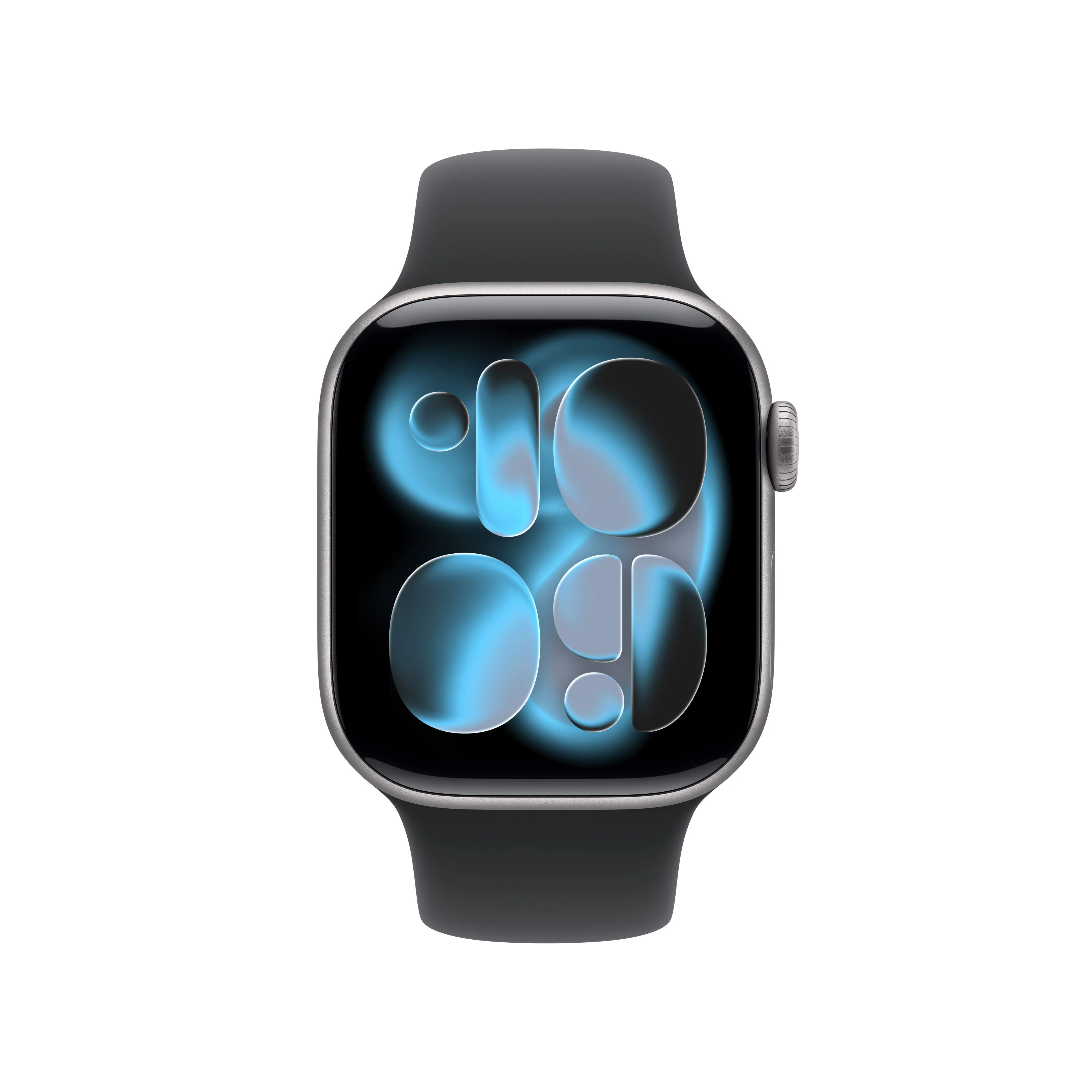 Apple Watch Series 11 GPS + Cellular, Caixa em alumínio cinzento sideral de 42 mm com Bracelete desportiva preta - S/M - Image 2
