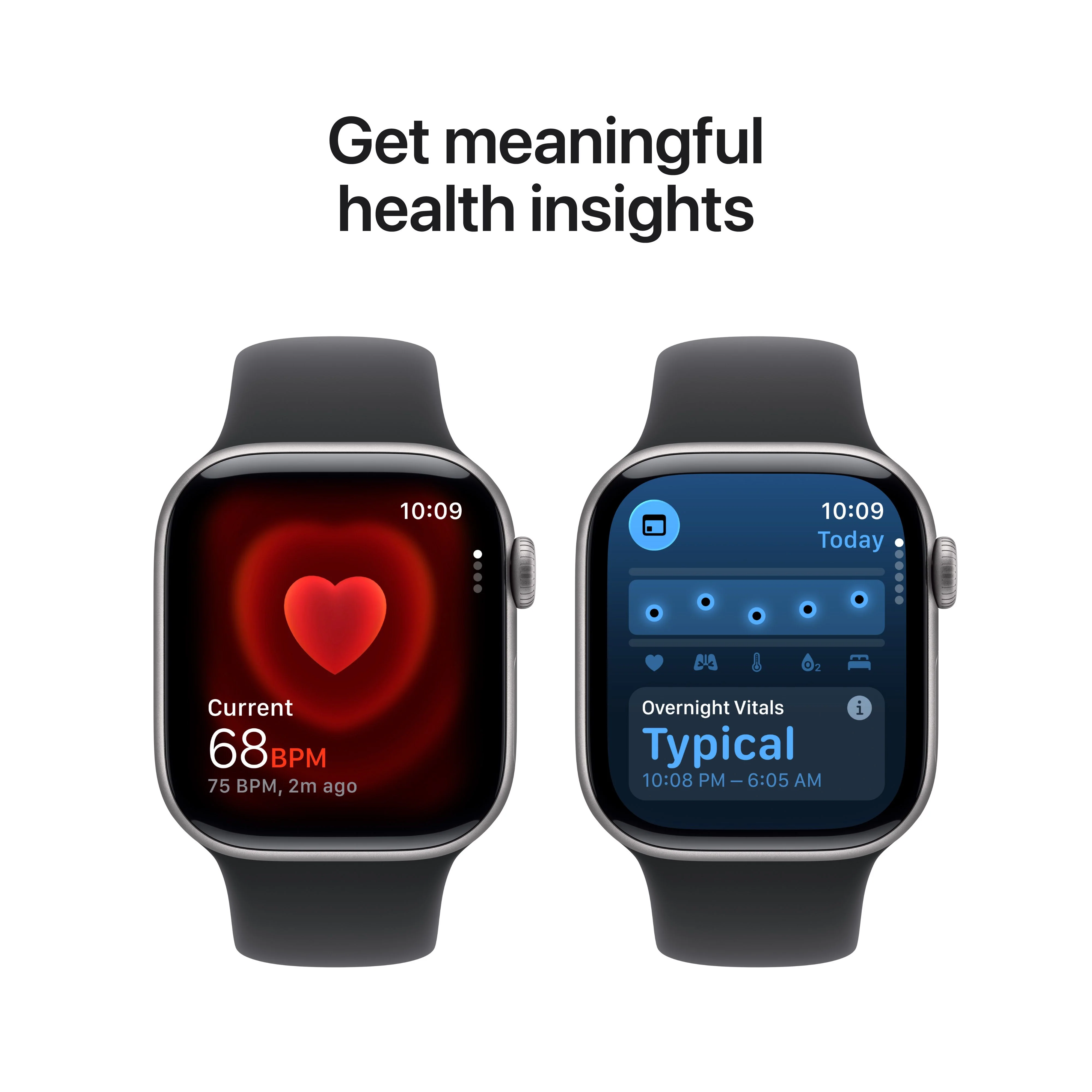 Apple Watch Series 11 GPS + Cellular, Caixa em alumínio cinzento sideral de 42 mm com Bracelete desportiva preta - S/M - Image 5