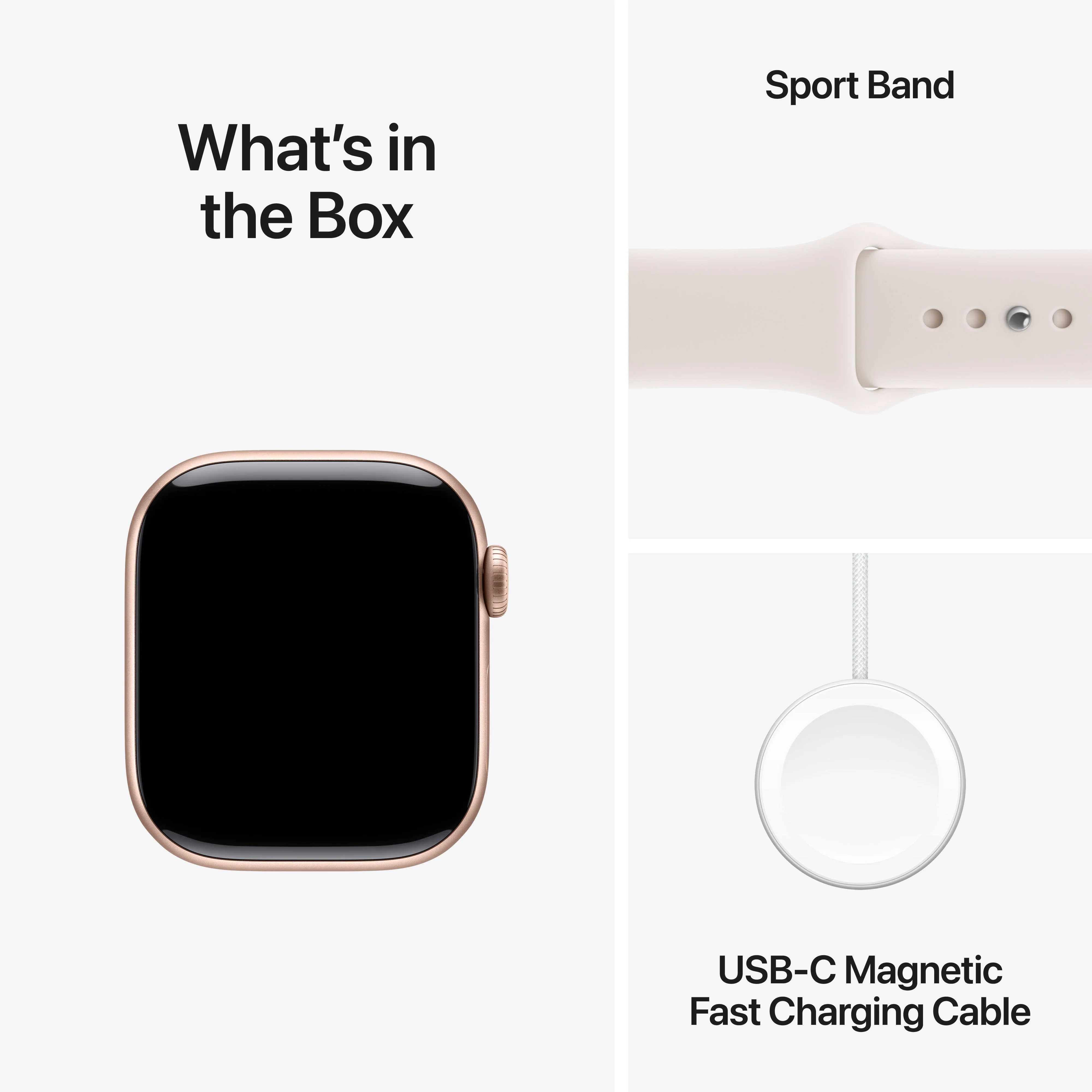 Apple Watch Series 11 GPS + Cellular, Caixa em alumínio rosa‑dourado de 42 mm com Bracelete desportiva rosa leve - S/M - Image 8
