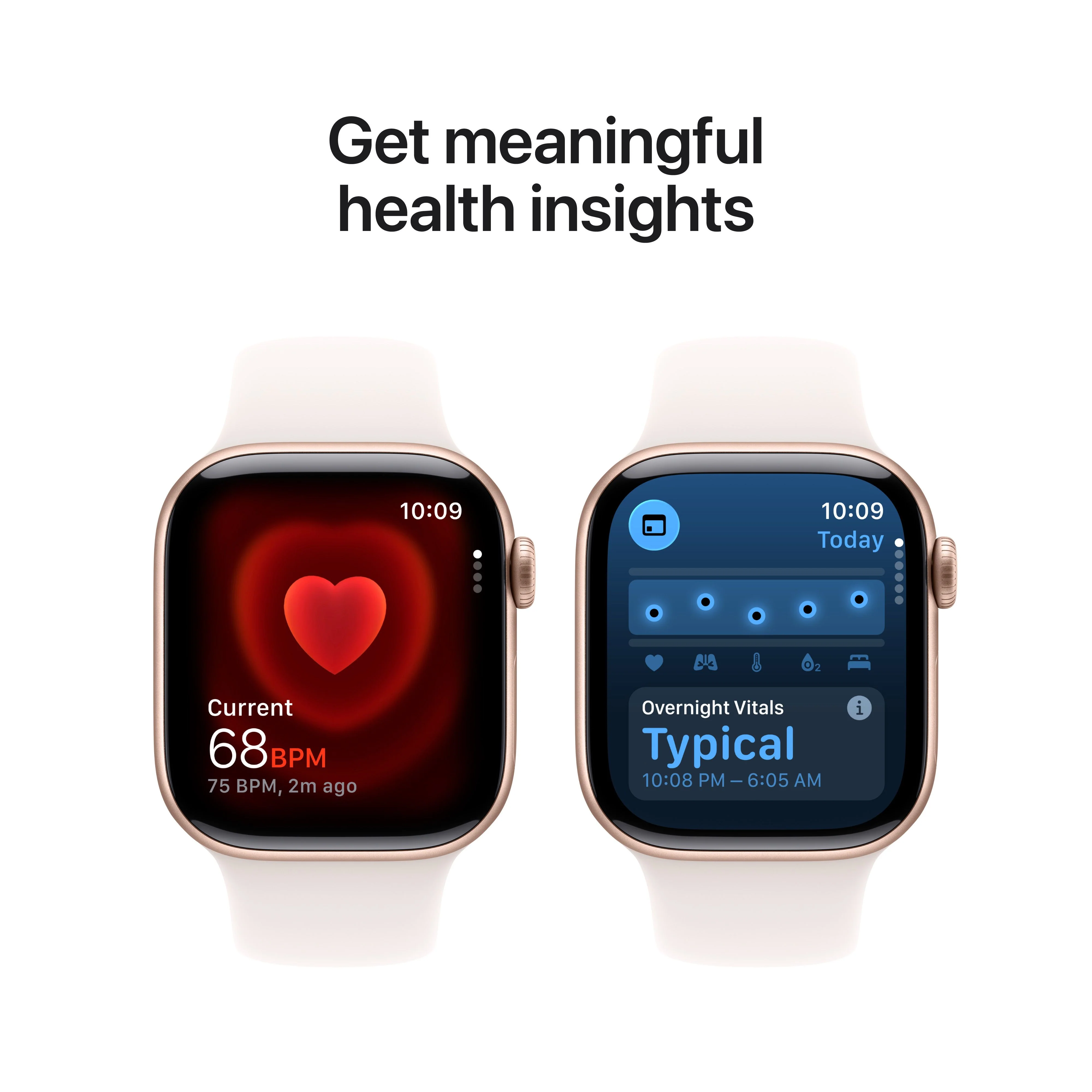 Apple Watch Series 11 GPS + Cellular, Caixa em alumínio rosa‑dourado de 42 mm com Bracelete desportiva rosa leve - M/L - Image 5