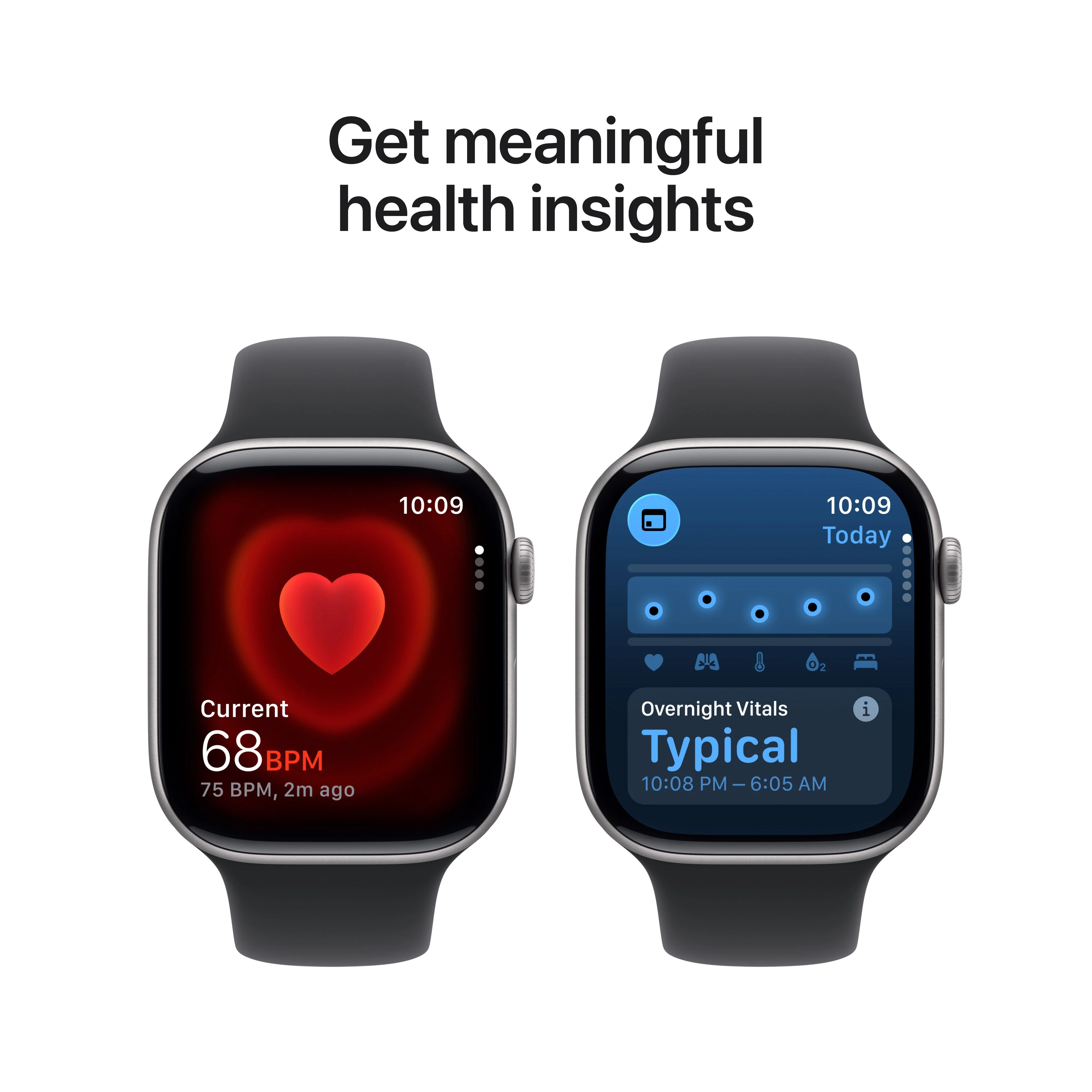 Apple Watch Series 11 GPS + Cellular, Caixa em alumínio cinzento sideral de 46 mm com Bracelete desportiva preta - M/L - Image 5