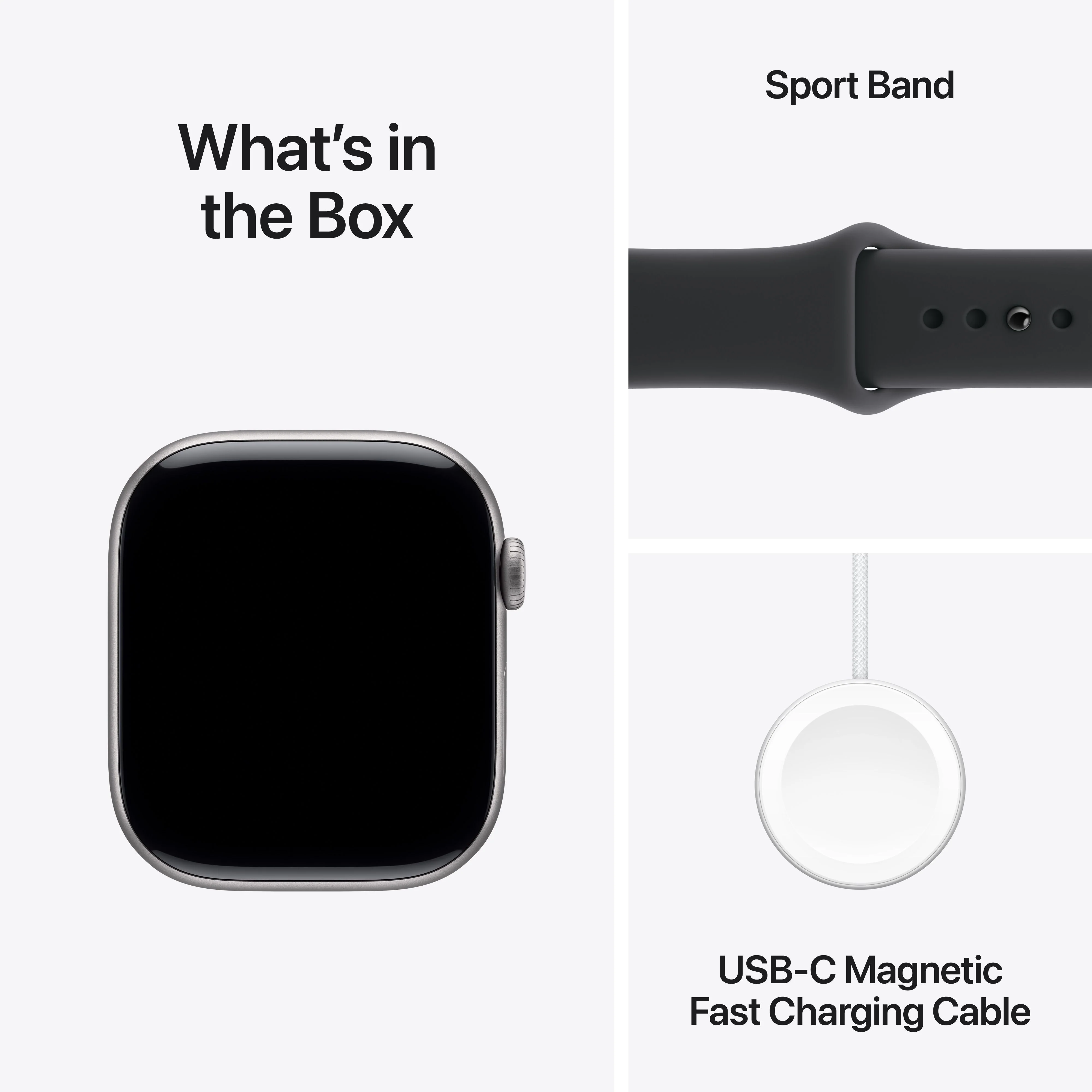 Apple Watch Series 11 GPS + Cellular, Caixa em alumínio cinzento sideral de 46 mm com Bracelete desportiva preta - M/L - Image 8