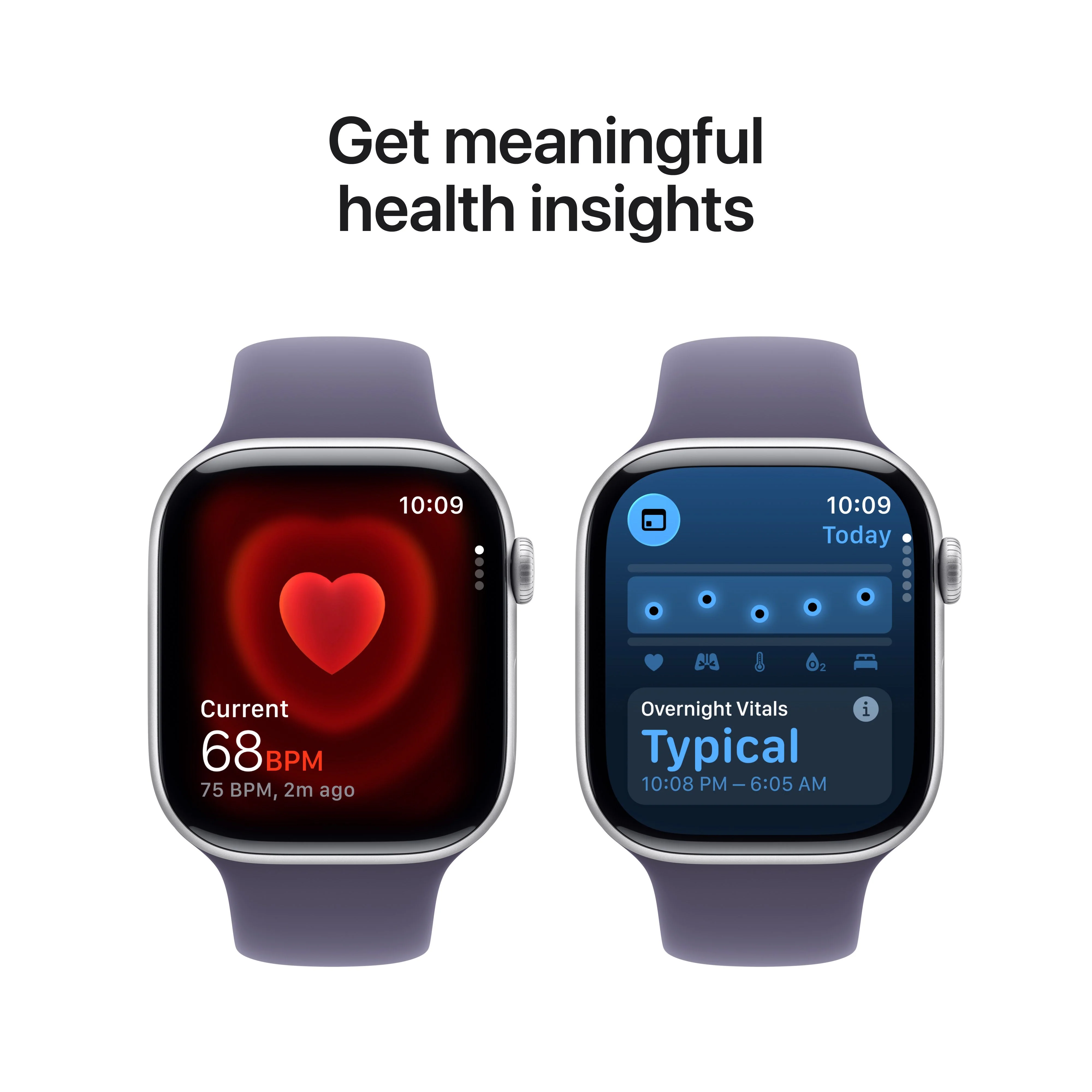 Apple Watch Series 11 GPS + Cellular, Caixa em alumínio prateado de 46 mm com Bracelete desportiva roxo névoa - M/L - Image 5