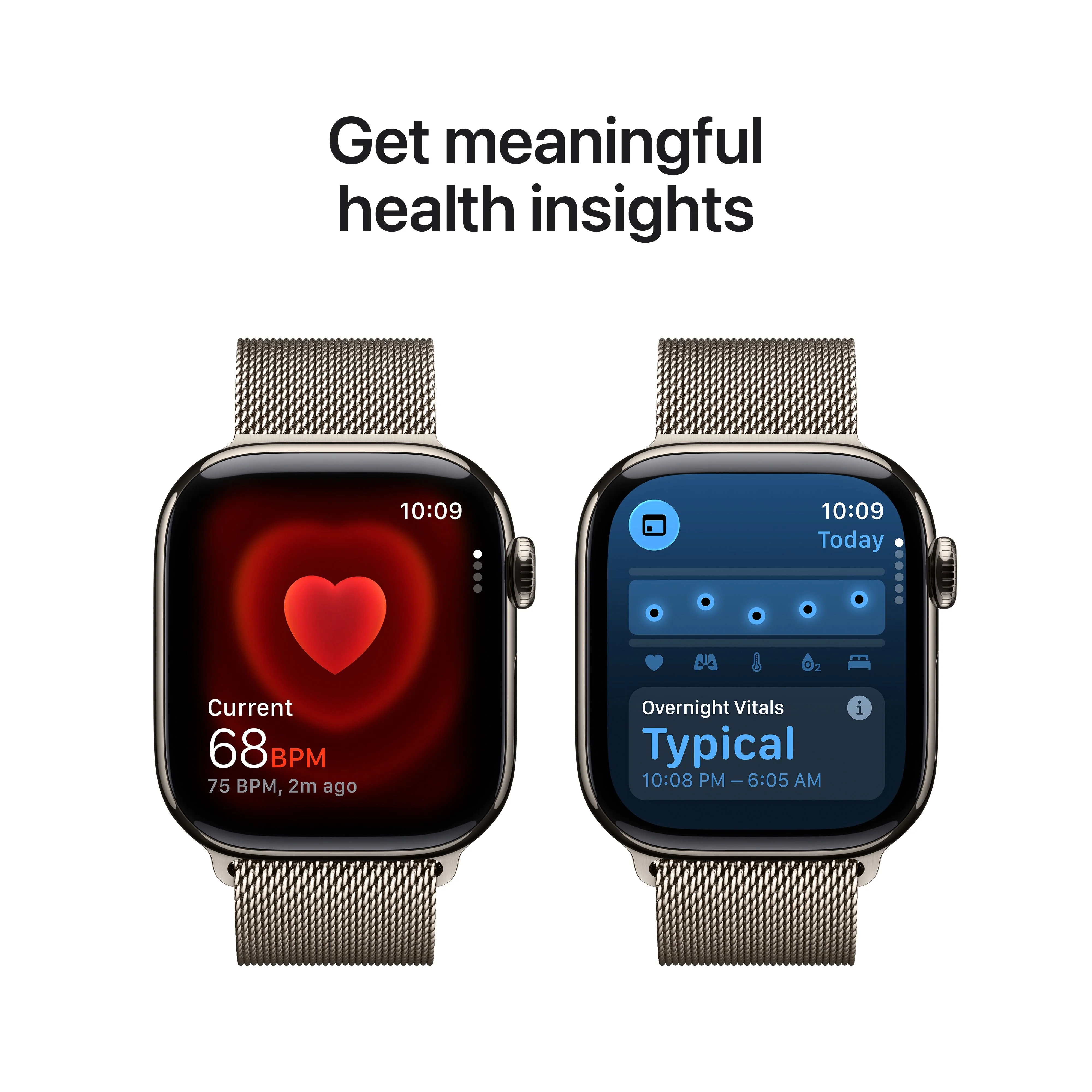 Apple Watch Series 11 GPS + Cellular, Caixa em titânio natural de 42 mm com Loop milanesa natural - Image 5