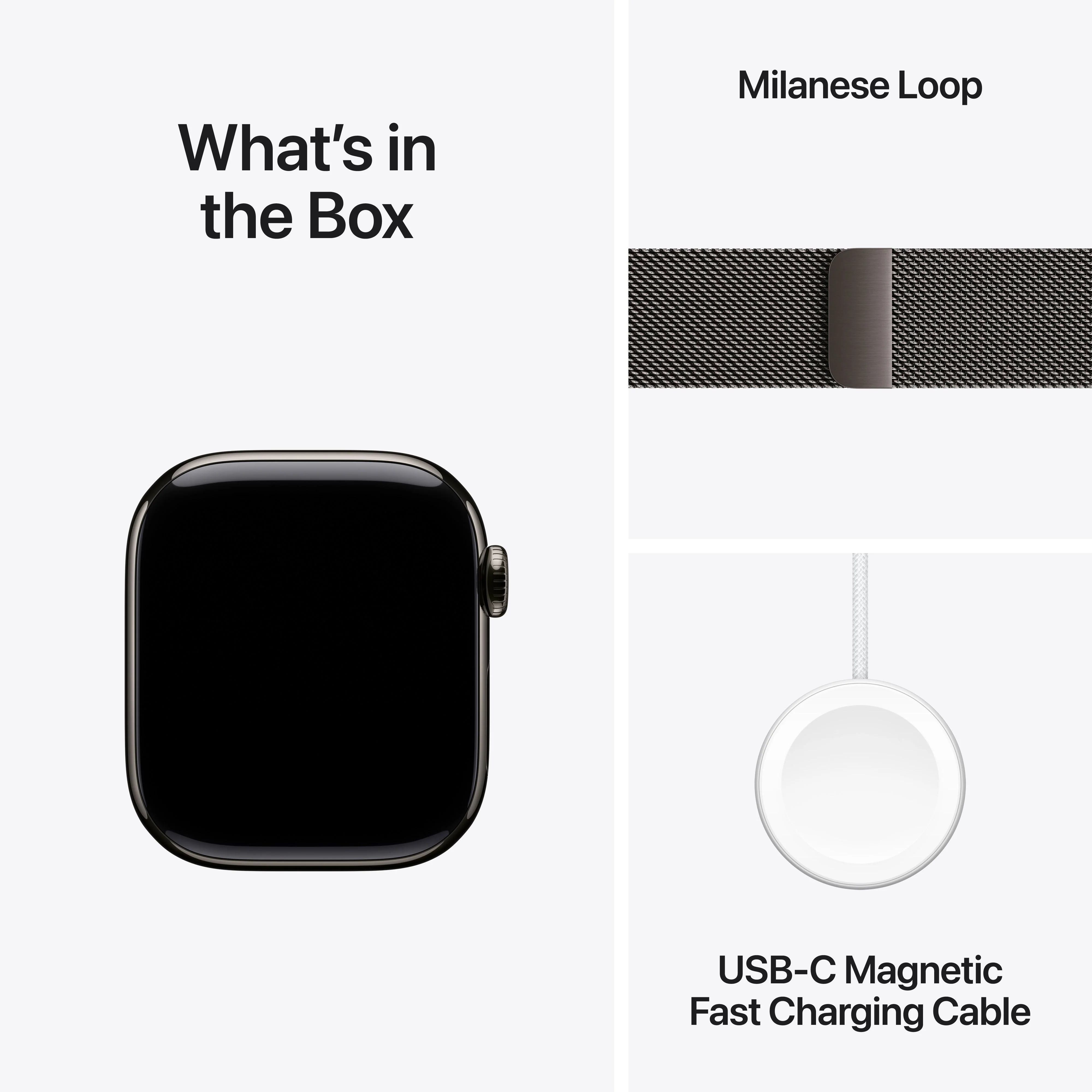 Apple Watch Series 11 GPS + Cellular, Caixa em titânio ardósia de 42 mm com Loop milanesa ardósia - Image 8