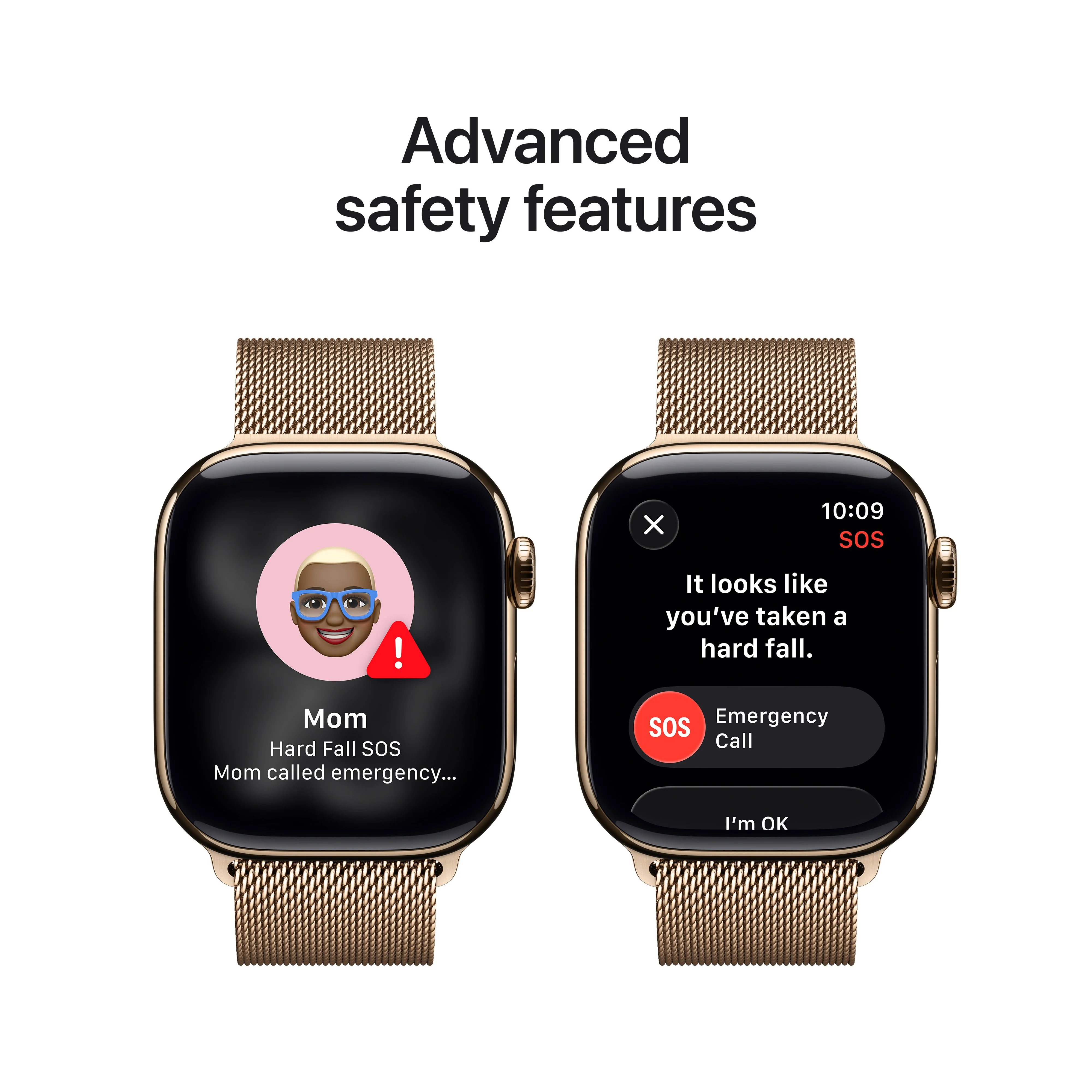 Apple Watch Series 11 GPS + Cellular, Caixa em titânio dourado de 42 mm com Loop milanesa dourada - Image 6