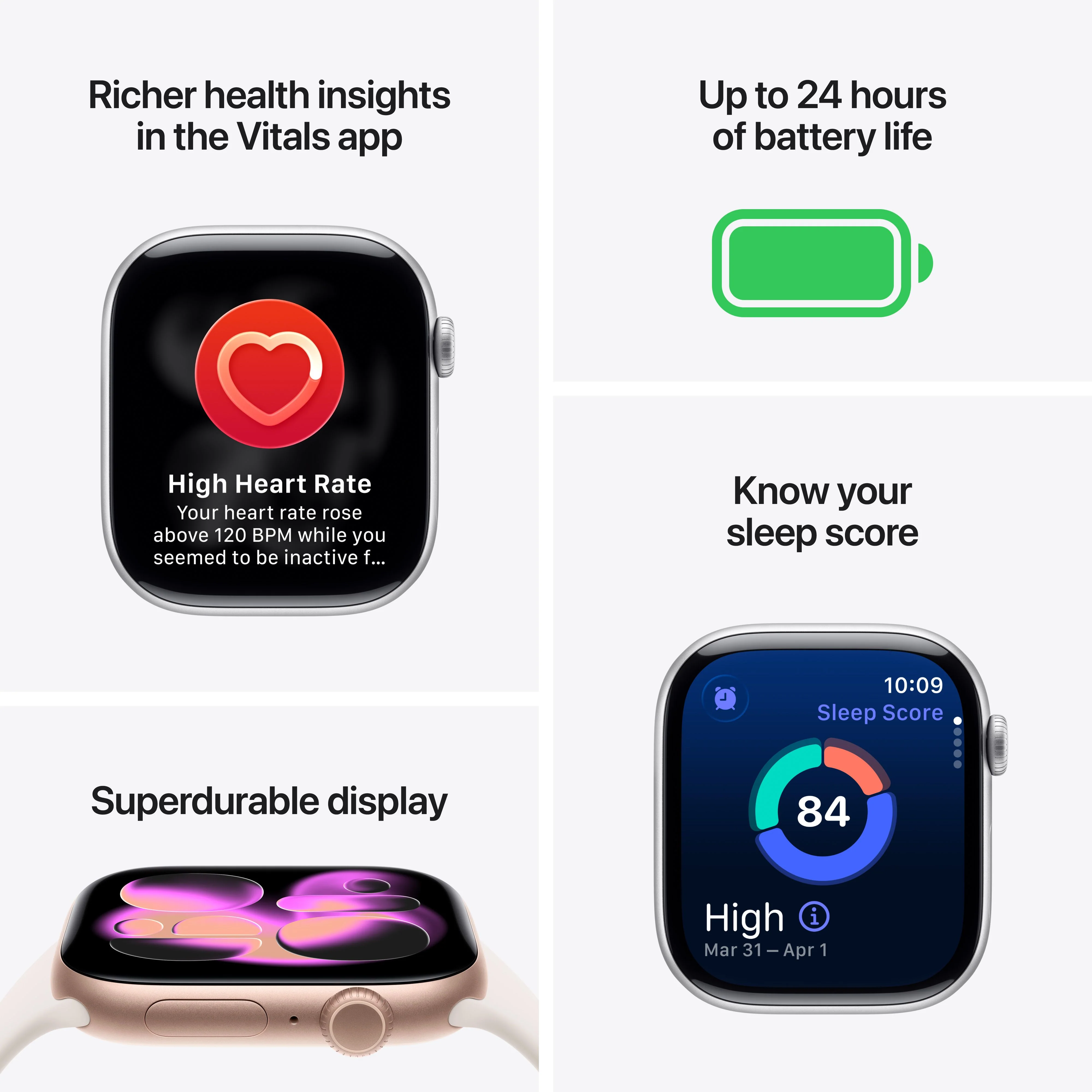 Apple Watch Series 11 GPS + Cellular, Caixa em titânio ardósia de 46 mm com Loop milanesa ardósia - M/L - Image 3