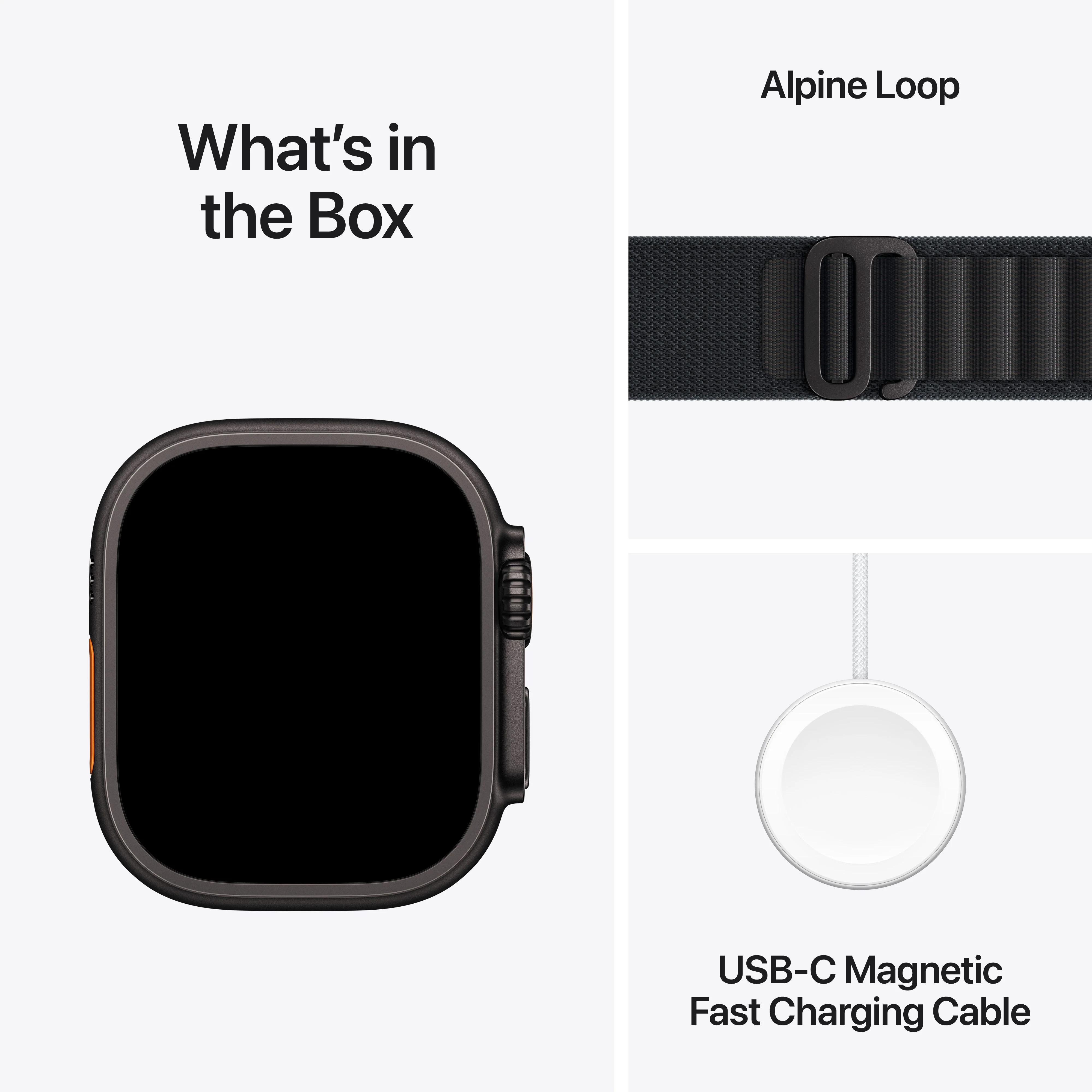 Apple Watch Ultra 3 GPS + Cellular, Caixa em titânio preto de 49 mm com Loop Alpine preta ‑ S - Image 7