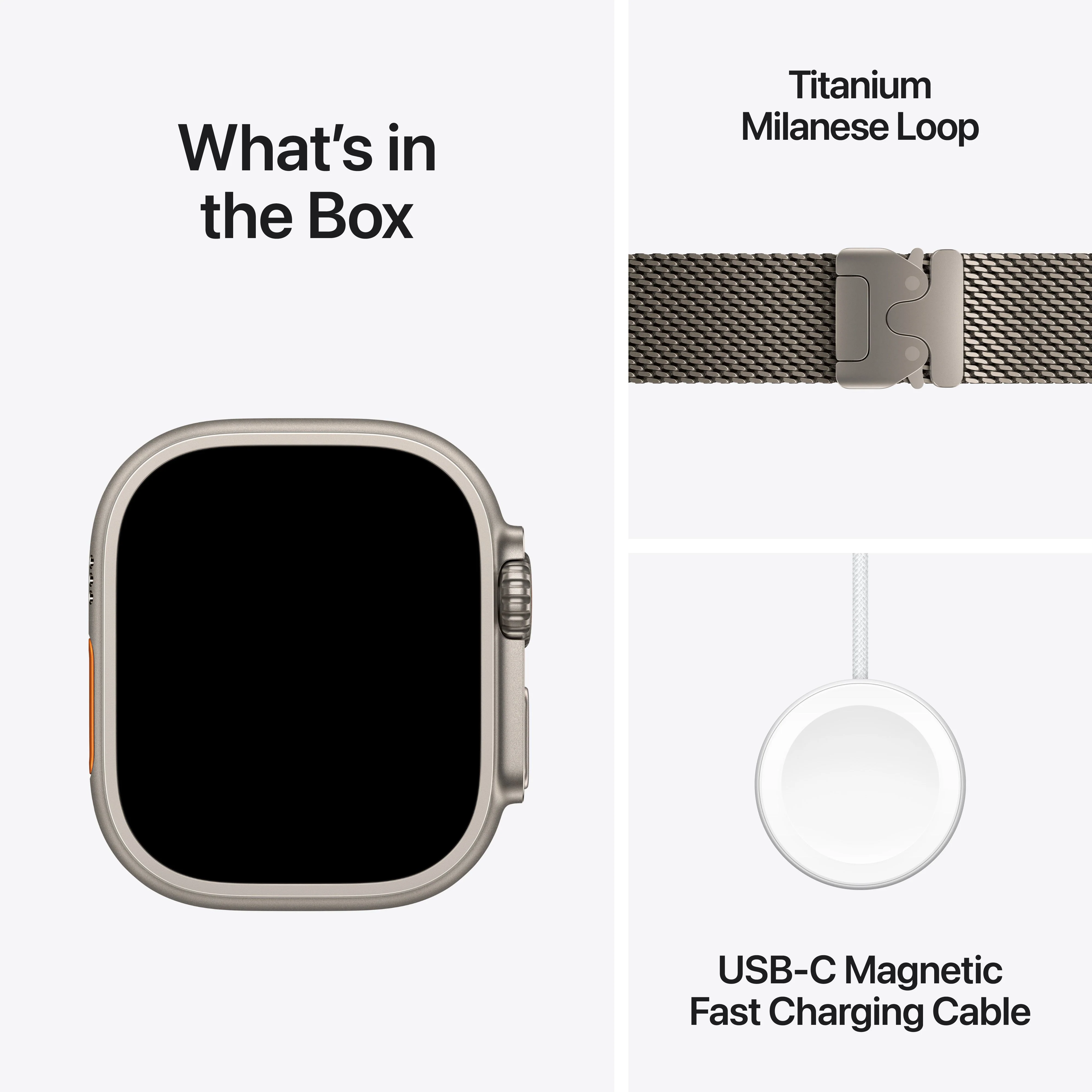 Apple Watch Ultra 3 GPS + Cellular, Caixa em titânio natural de 49 mm com Loop milanesa em titânio natural ‑ M - Image 7