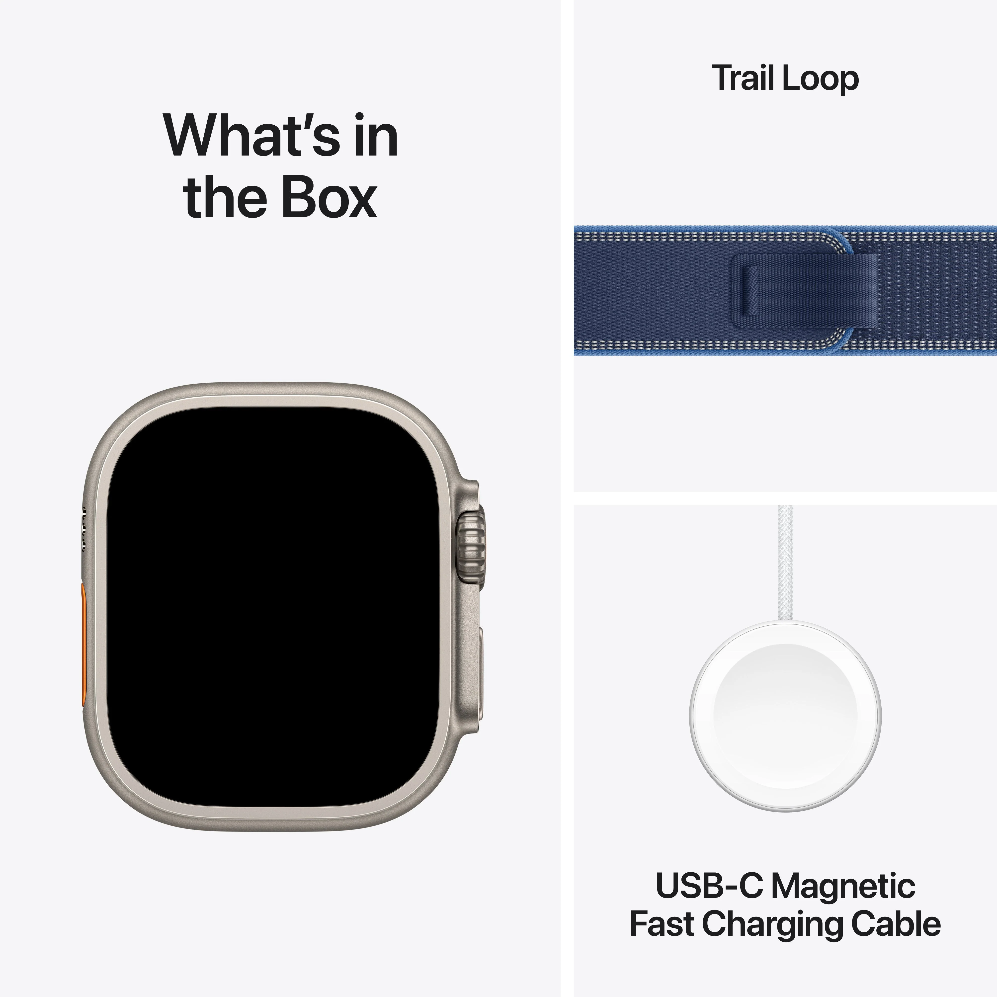 Apple Watch Ultra 3 GPS + Cellular, Caixa em titânio natural de 49 mm com Loop Trail azul/azul‑vivo ‑ S/M - Image 7