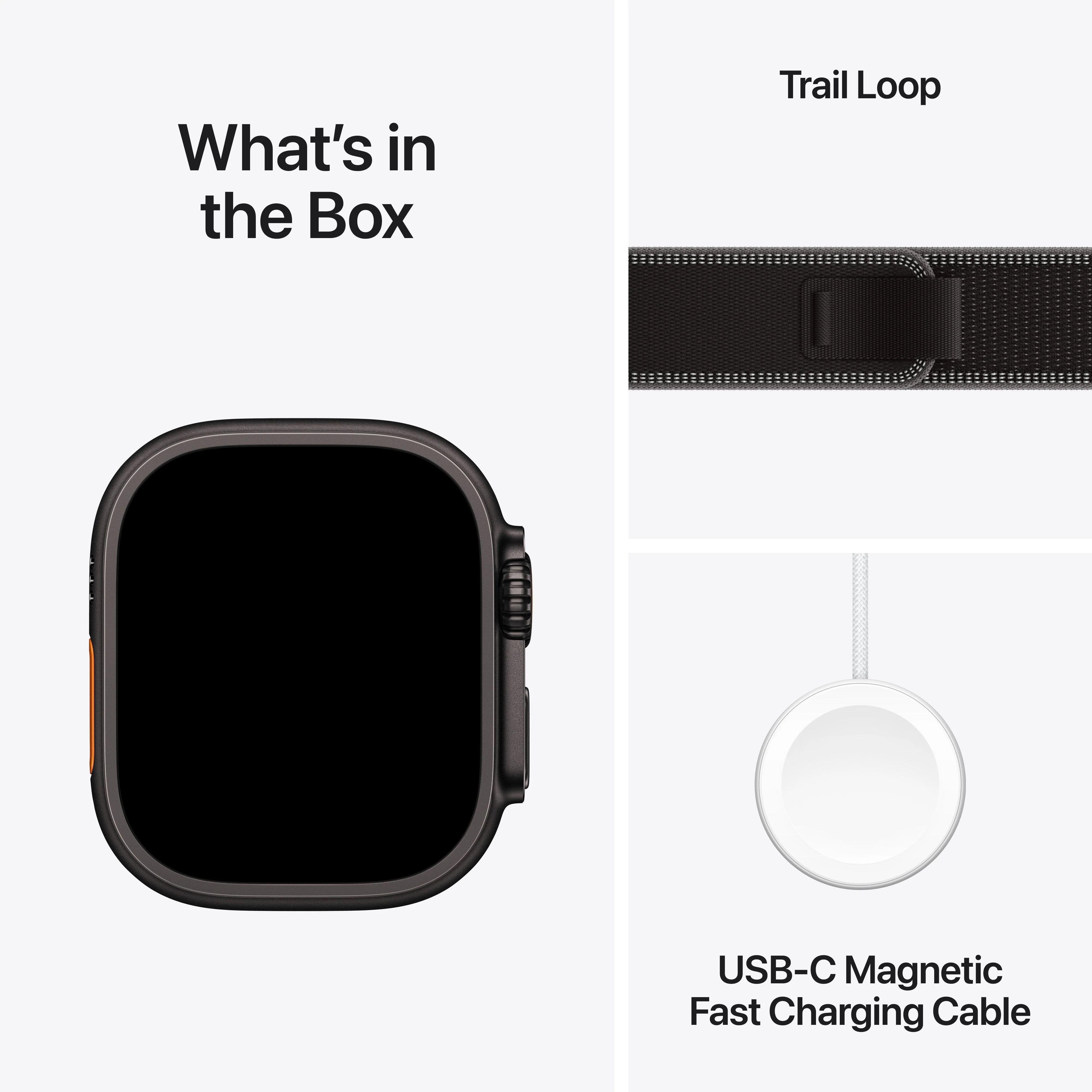 Apple Watch Ultra 3 GPS + Cellular, Caixa em titânio preto de 49 mm com Loop Trail preto/carvão ‑ S/M - Image 7