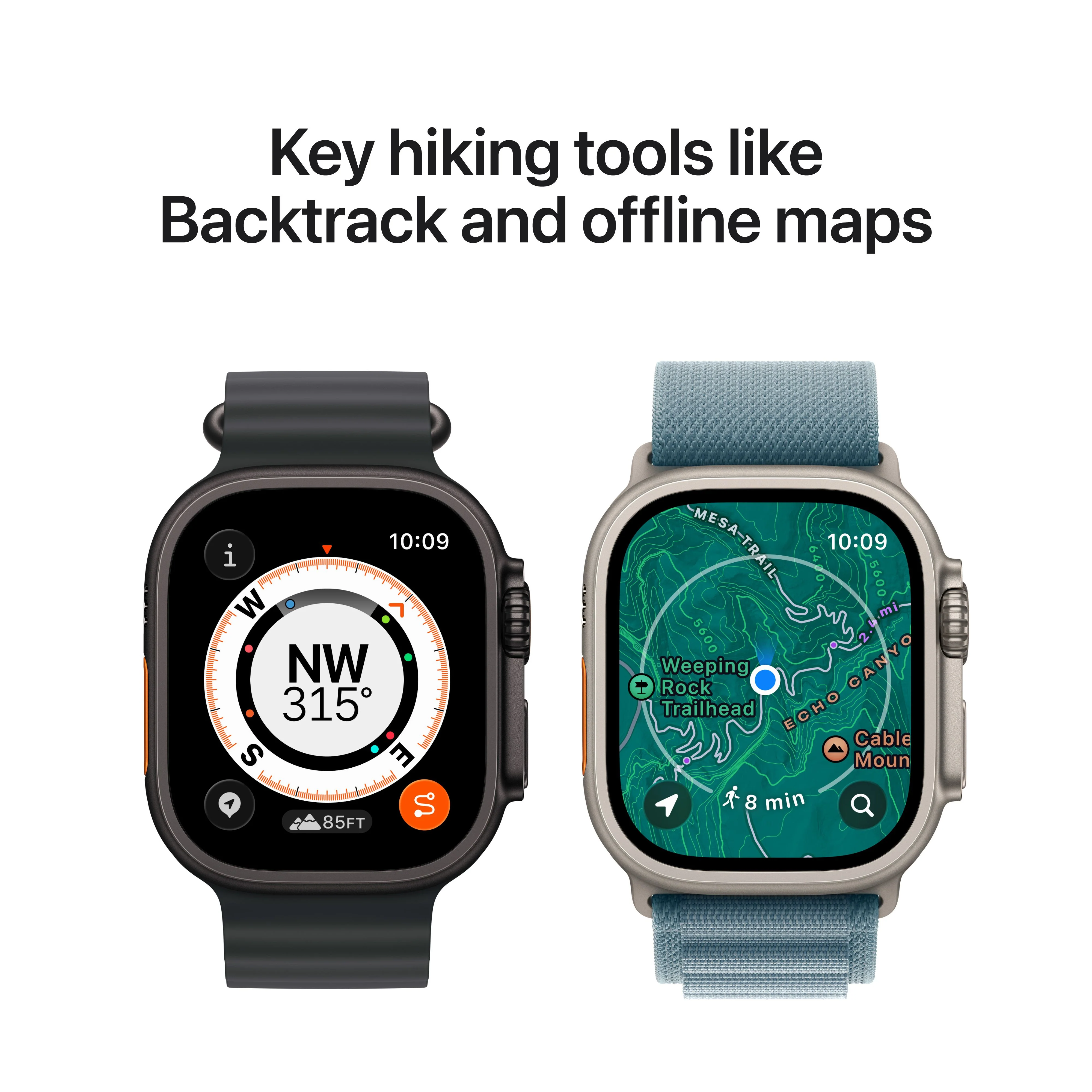 Apple Watch Ultra 3 GPS + Cellular, Caixa em titânio preto de 49 mm com Loop Trail preto/carvão ‑ M/L - Image 5