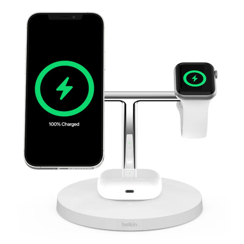 Base de Carregamento Belkin 3-in-1 Boost Charge Pro com MagSafe 15W - Branco - Image 6