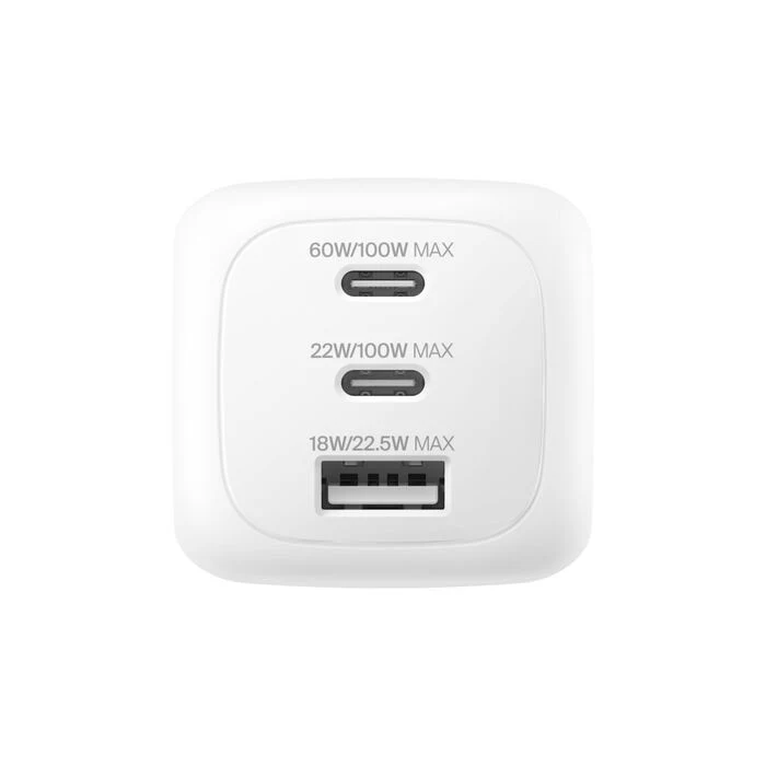 Carregador de viagem (EU & UK) Belkin BOOST CHARGE 100w 3 em 1 - Branco - Image 2