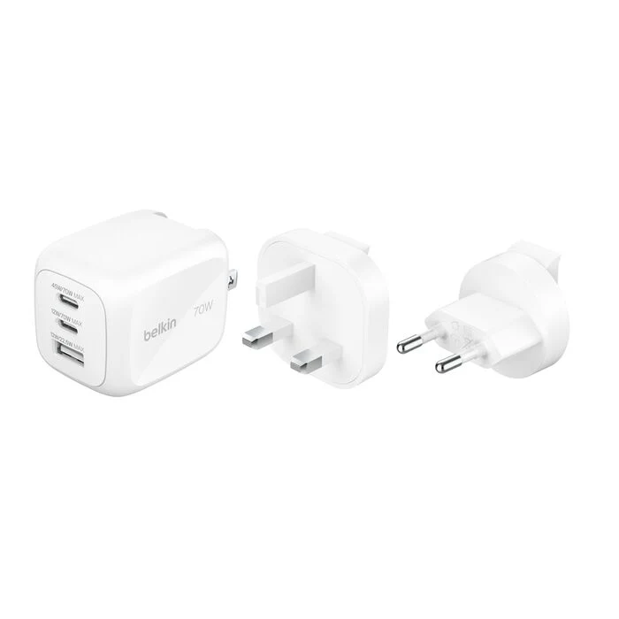 Carregador de viagem Belkin BOOST CHARGE 70w 3 em 1 - Branco