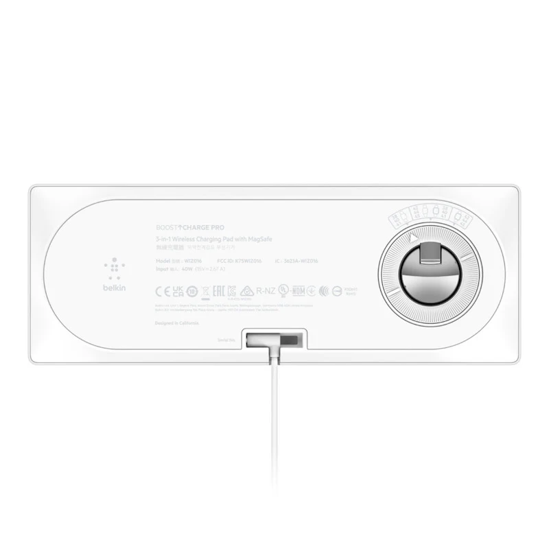 Base de carregamento Belkin BoostCharge Pro Wireless Charging Pad MagSafe 3 em 1 - Branco - Image 4
