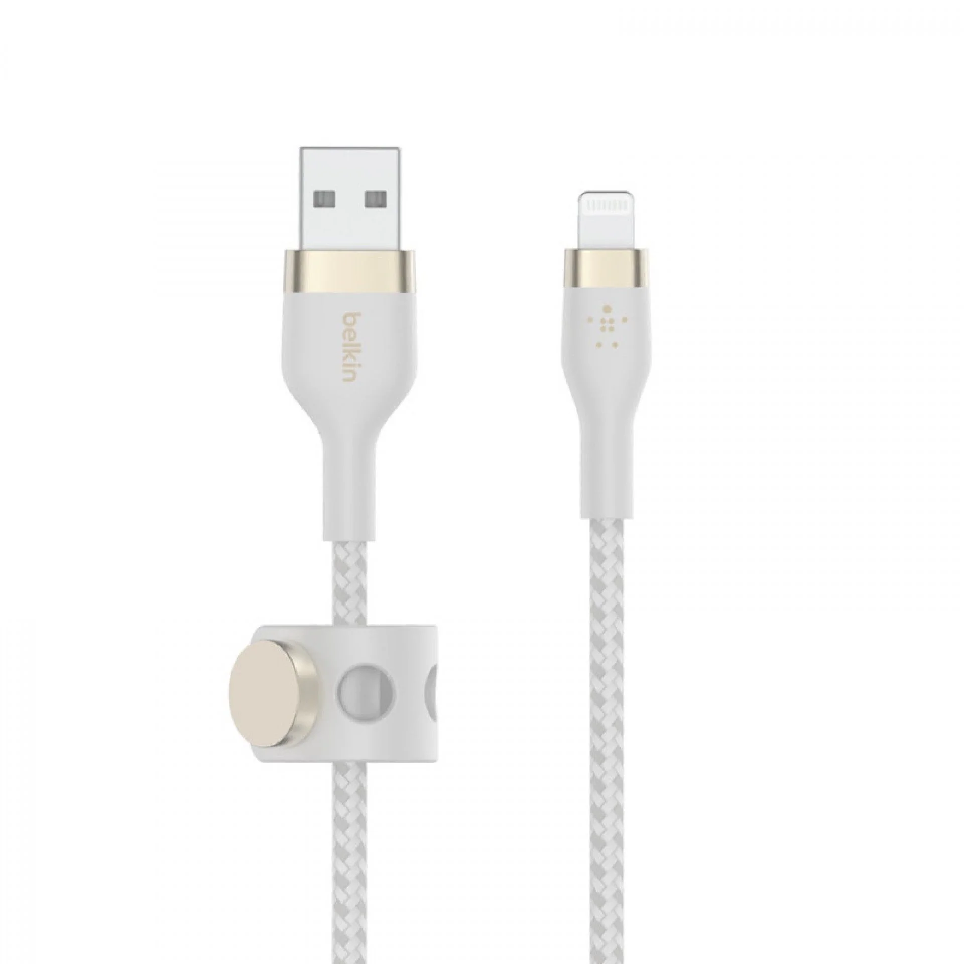 Cabo Lightning / USB-A Boost Charge Pro Flex Braided Silicone (1m) - Branco