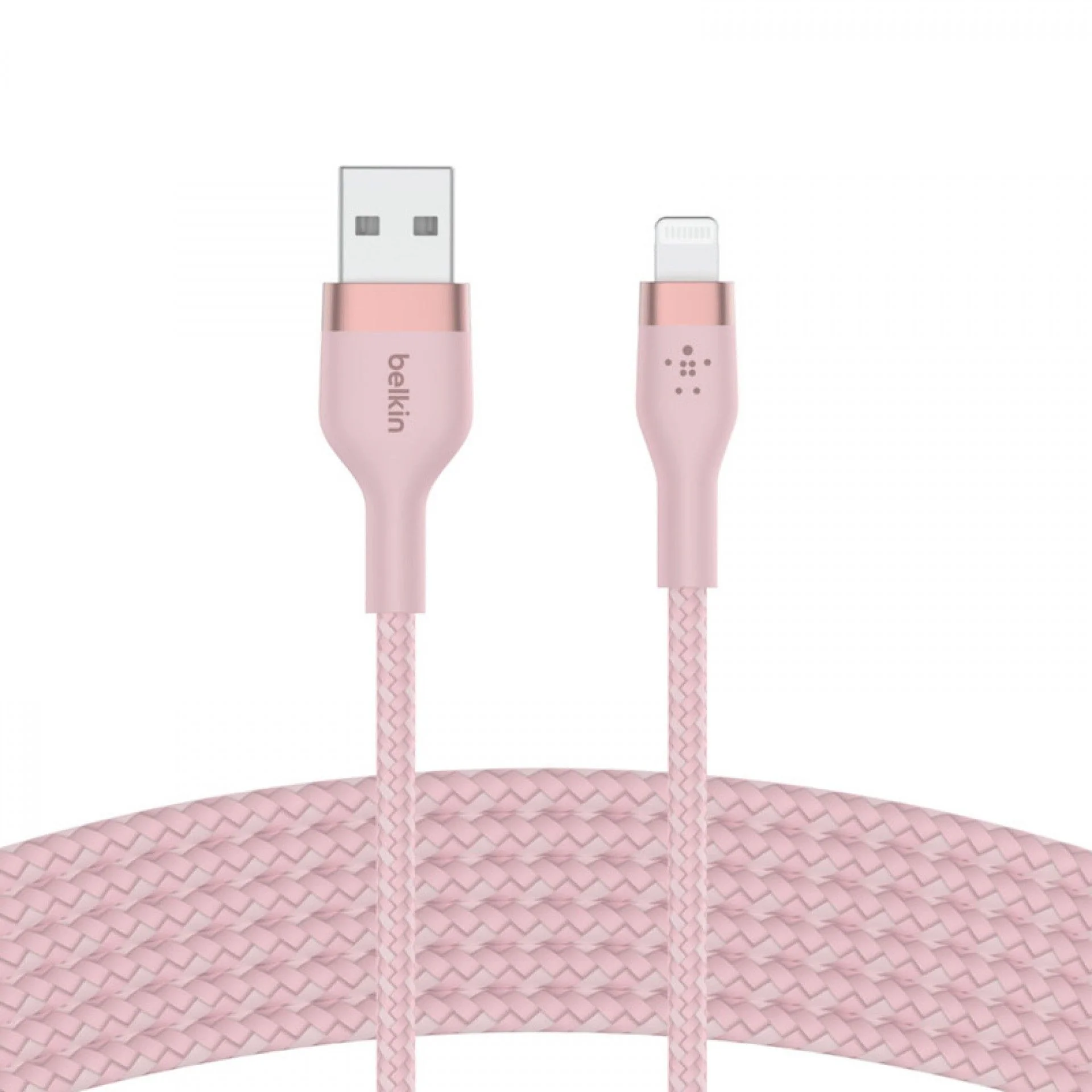 Cabo Belkin Boost Charge Pro Flex Braided Silicone USB-A para Lightning 2 m - Rosa - Image 3