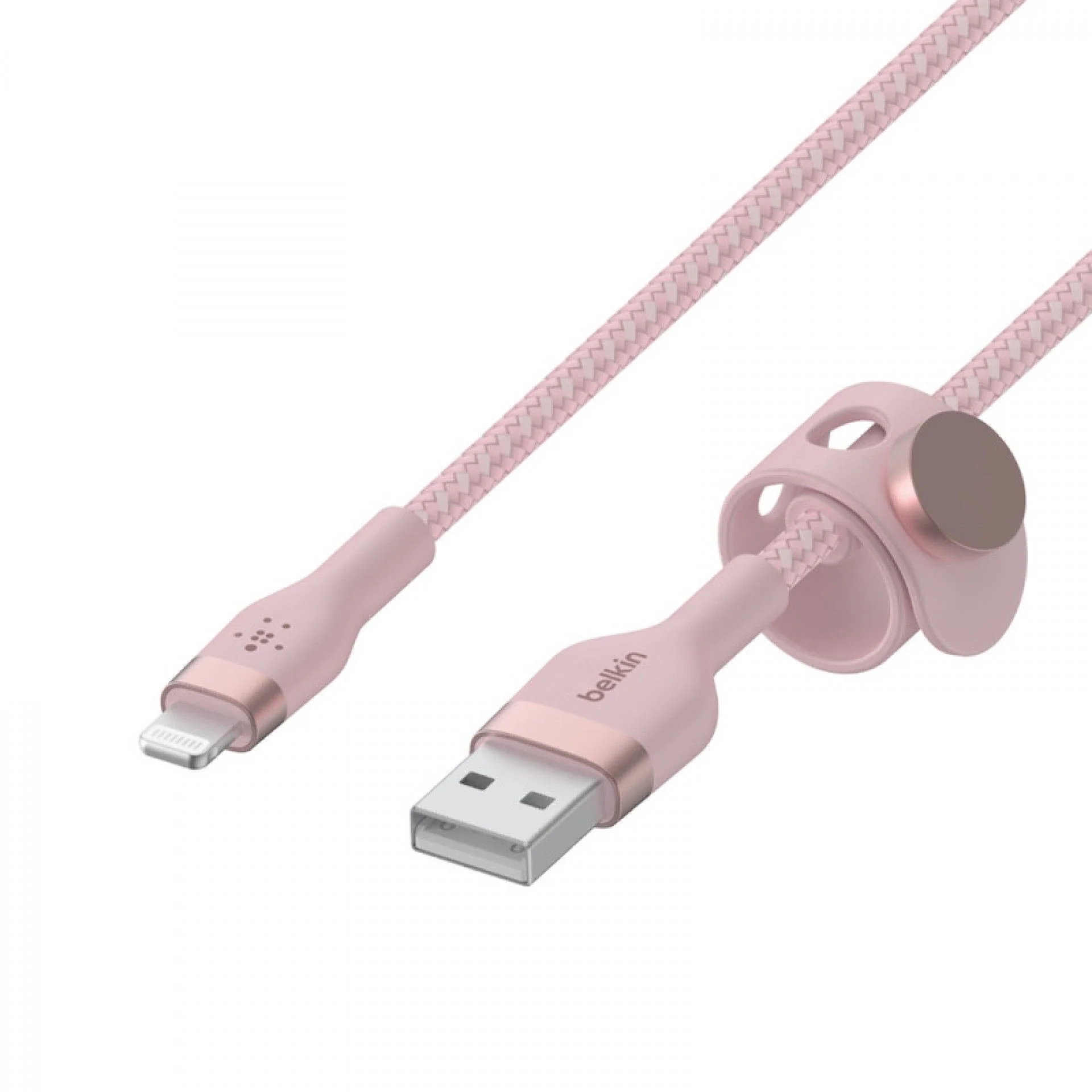 Cabo Belkin Boost Charge Pro Flex Braided Silicone USB-A para Lightning 2 m - Rosa - Image 4