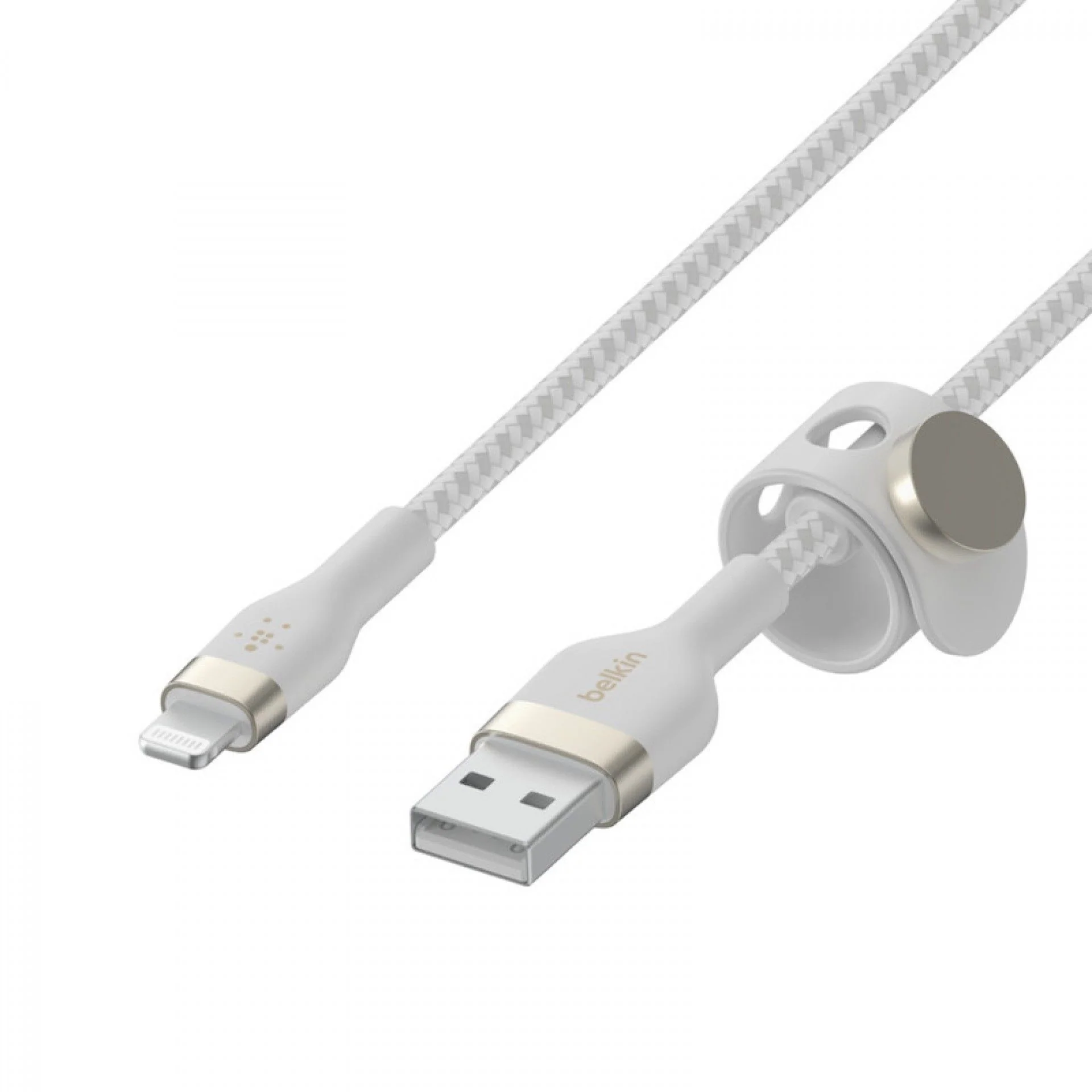 Cabo Belkin Boost Charge Pro Flex Braided Silicone USB-A para Lightning 2 m - Branco - Image 2