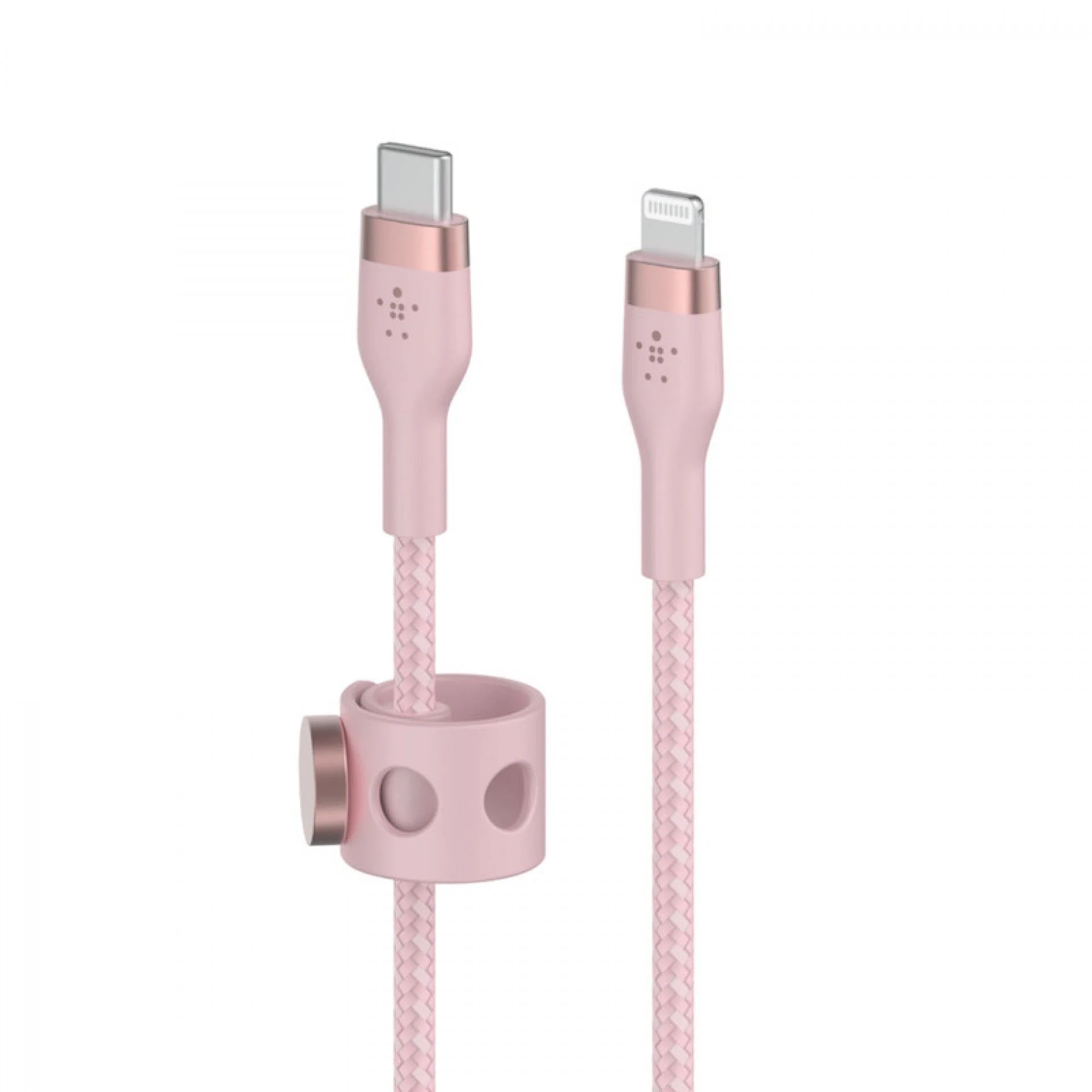 Cabo Lightning / USB-C Belkin Boost Charge Pro Flex Braided Silicone (2 m) - Rosa - Image 2